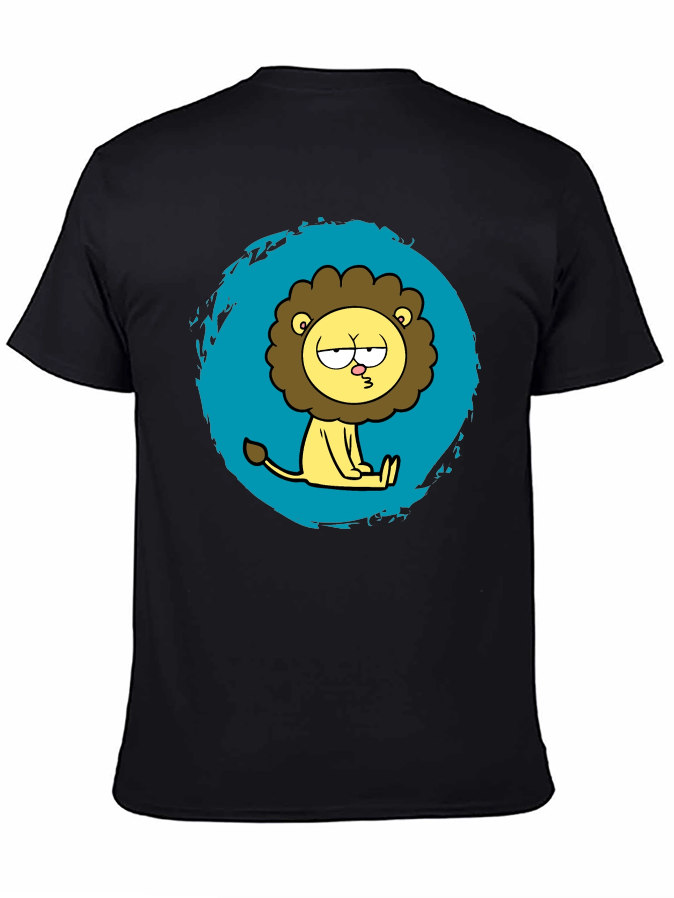 Funny Cartoon Lion Graphic T-Shirt