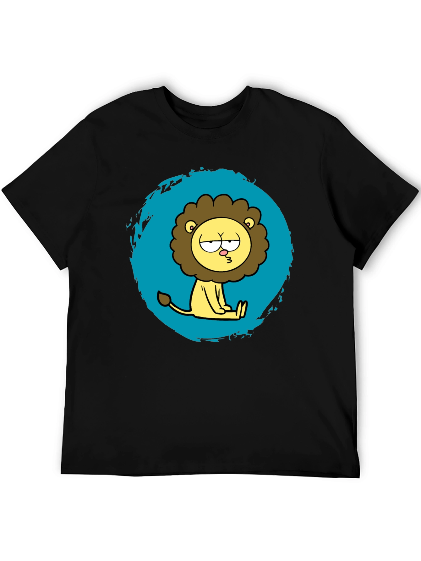 Funny Cartoon Lion Graphic T-Shirt