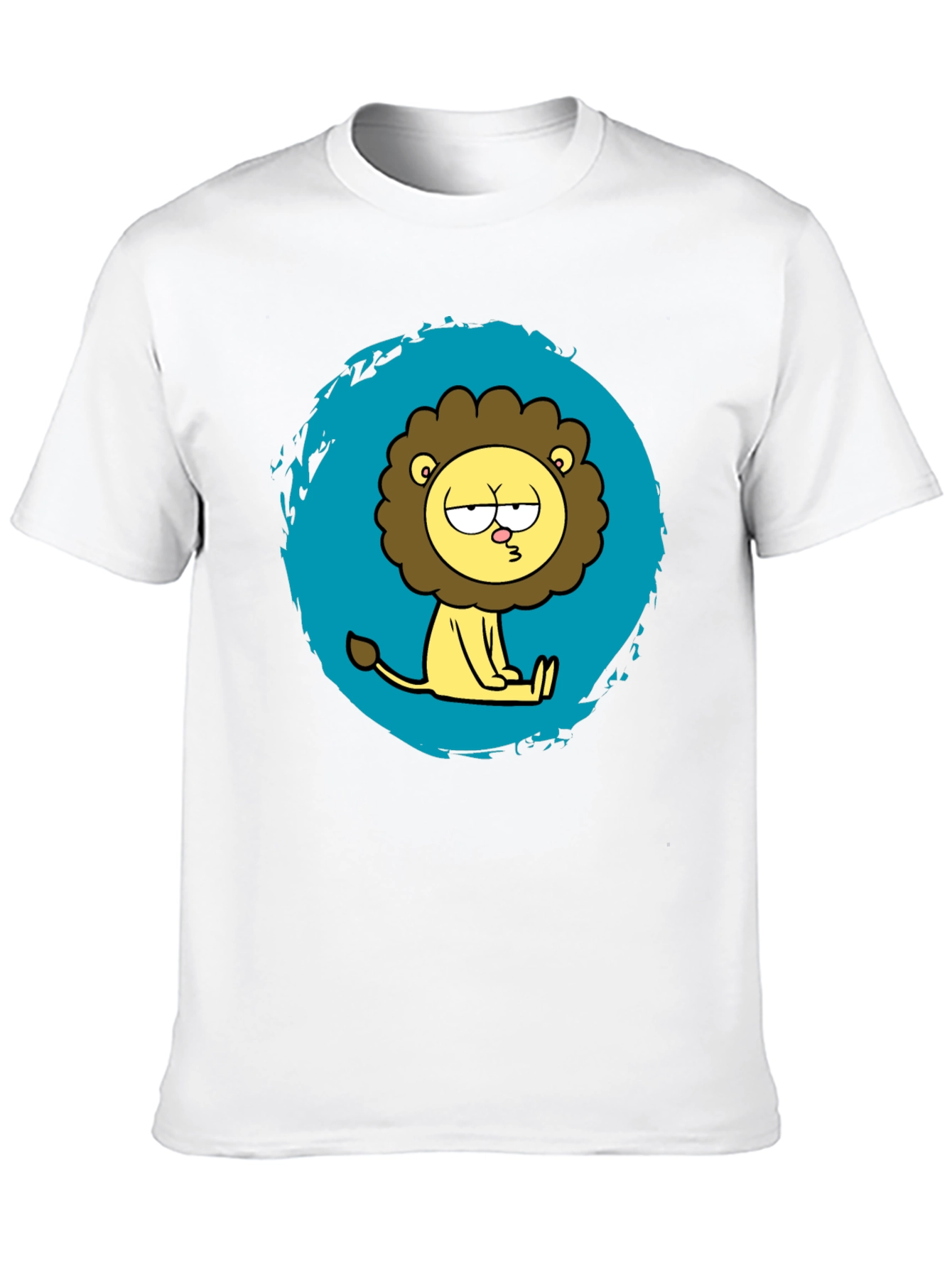 Funny Cartoon Lion Graphic T-Shirt