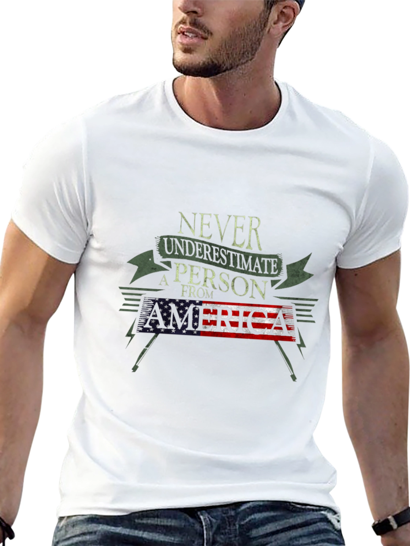Never Underestimate a Person from America T-Shirt
