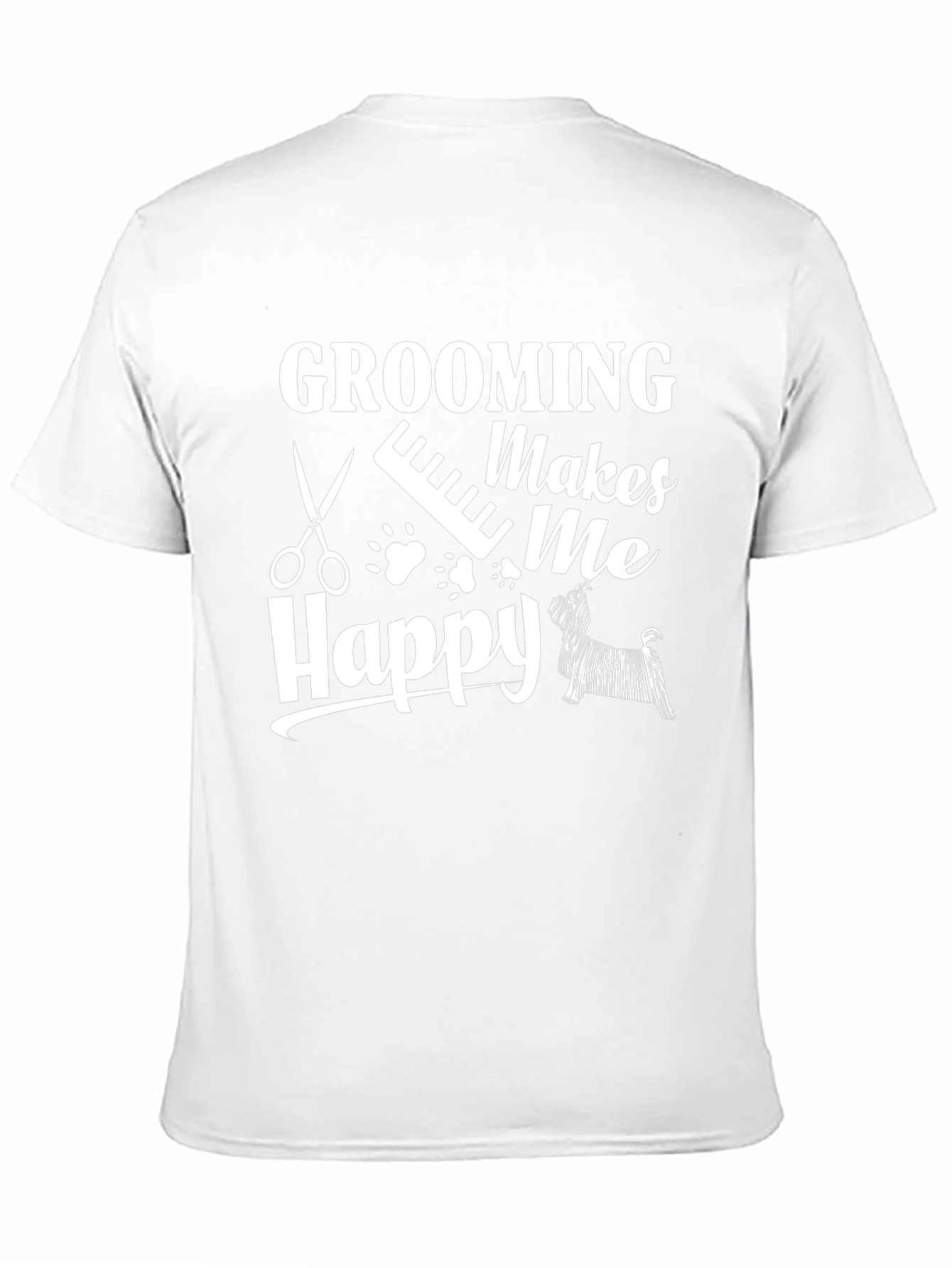 Grooming Makes Me Happy Black T-Shirt