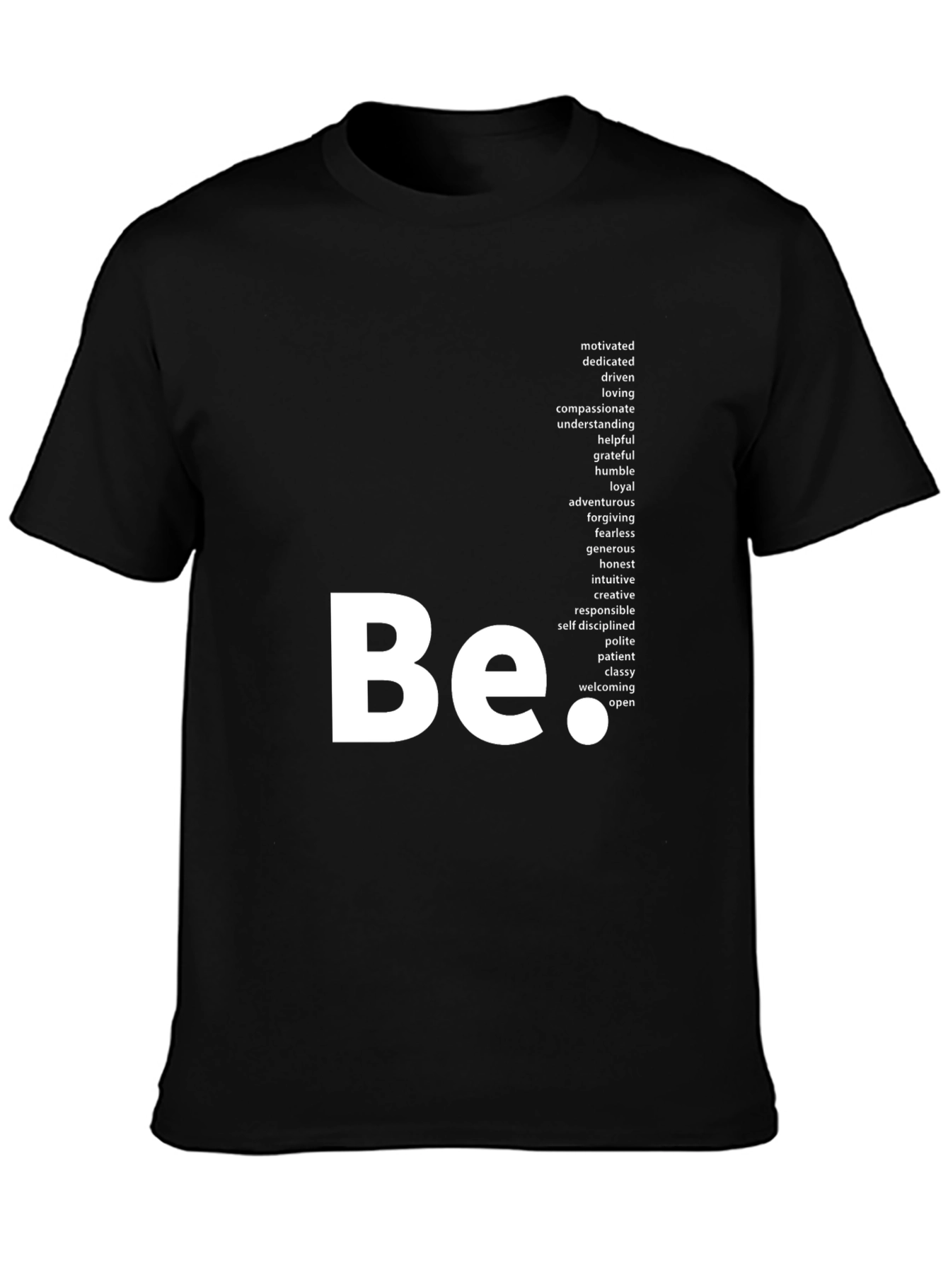 Be Positive Graphic Tee - Black T-Shirt