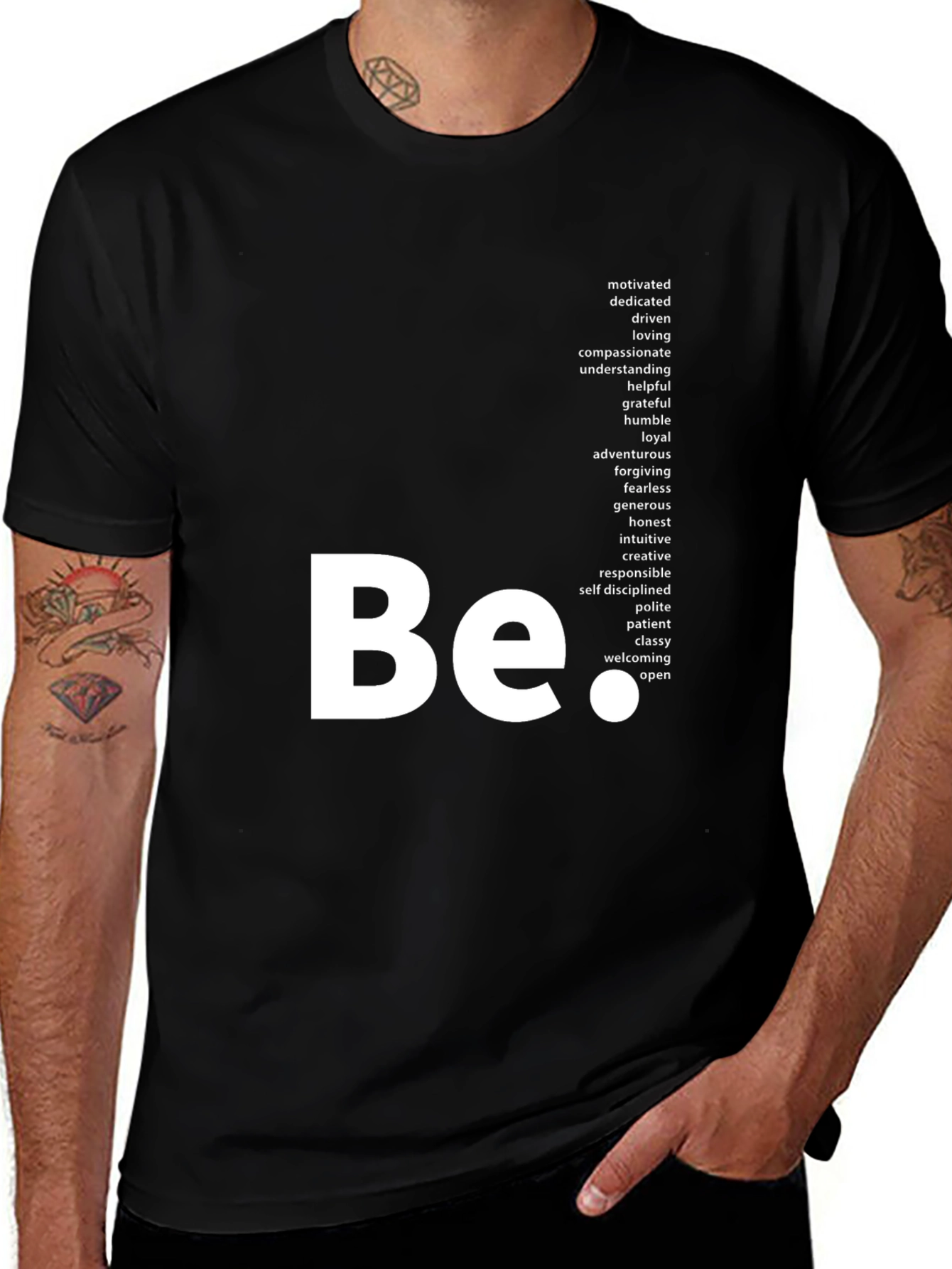 Be Positive Graphic Tee - Black T-Shirt
