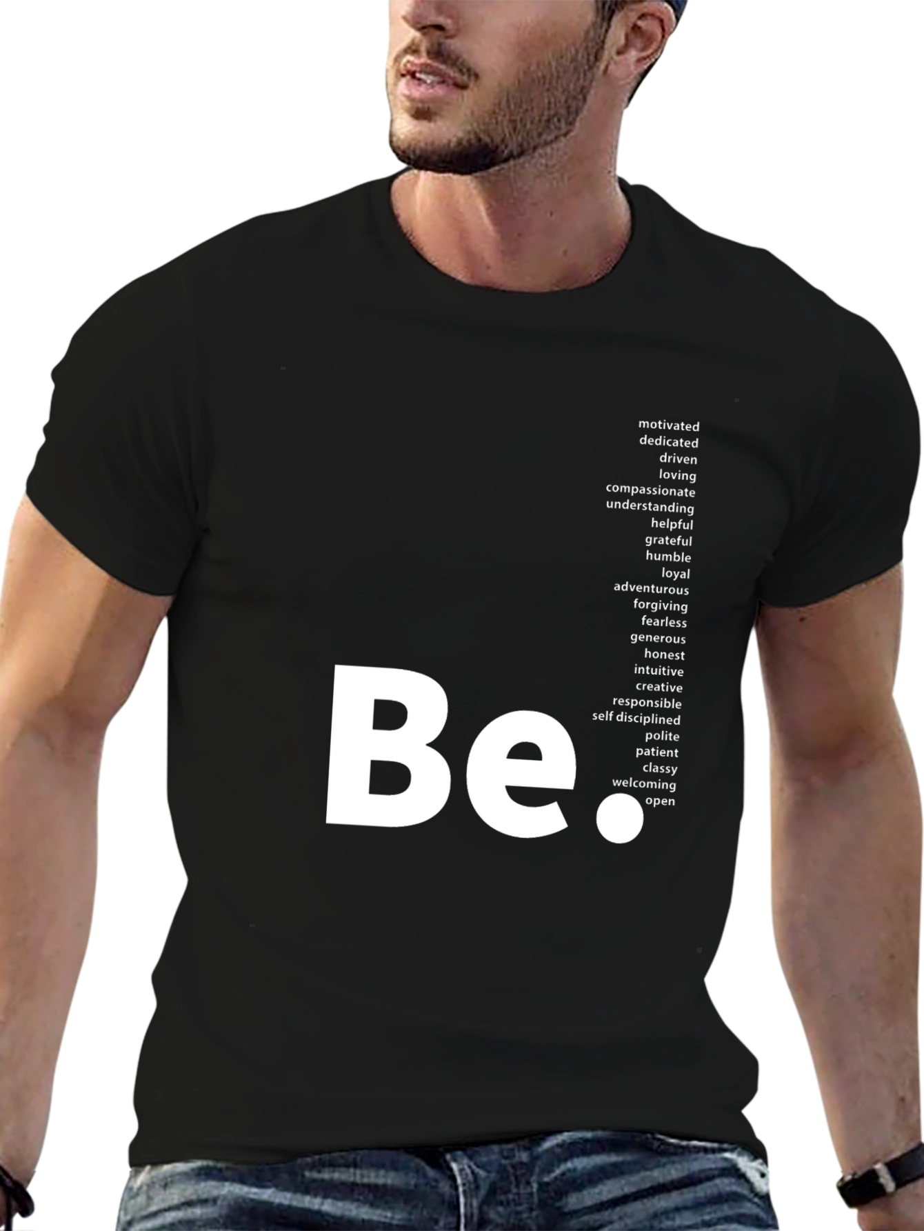 Be Positive Graphic Tee - Black T-Shirt