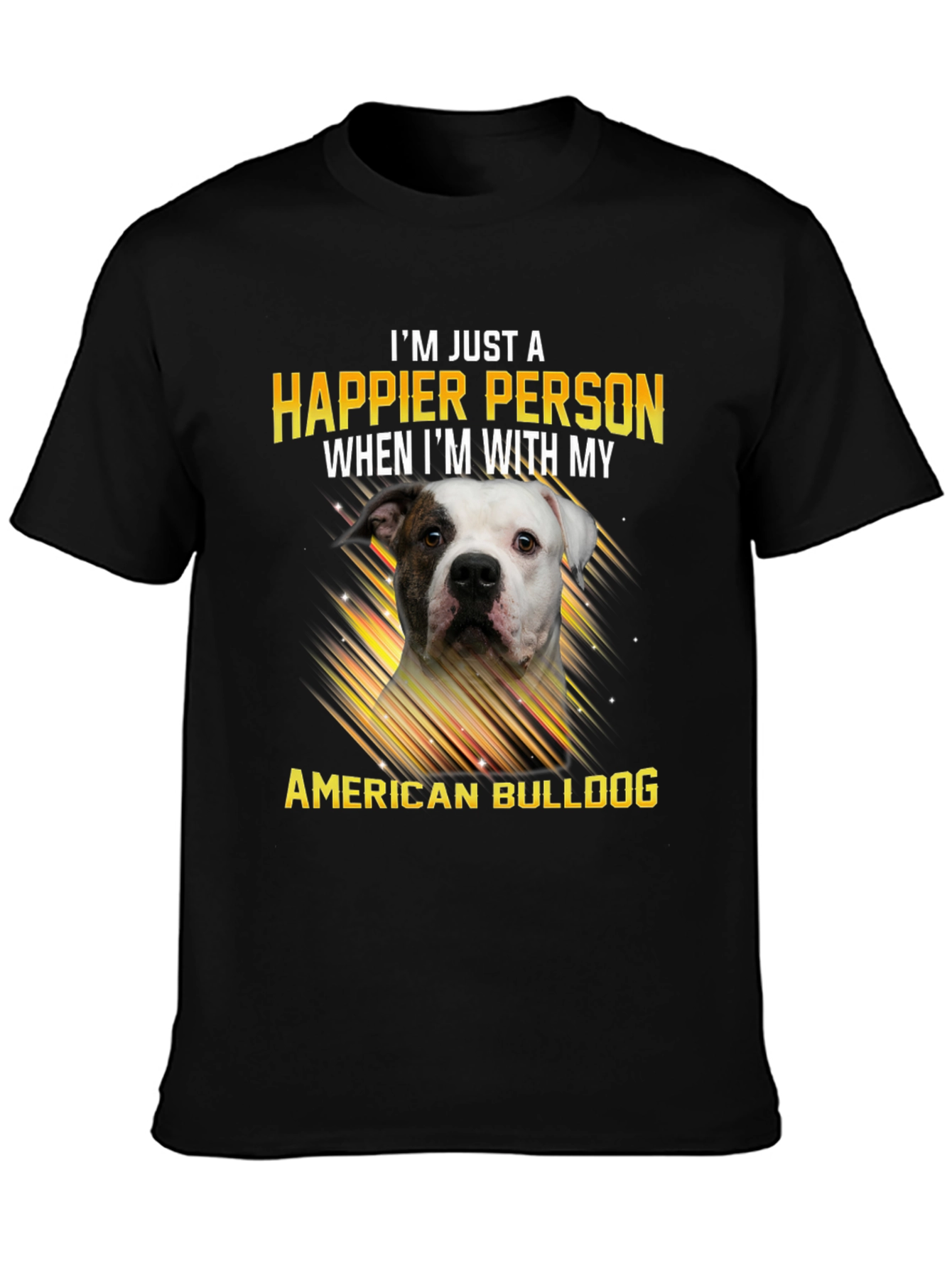 Happier with American Bulldog Graphic Tee