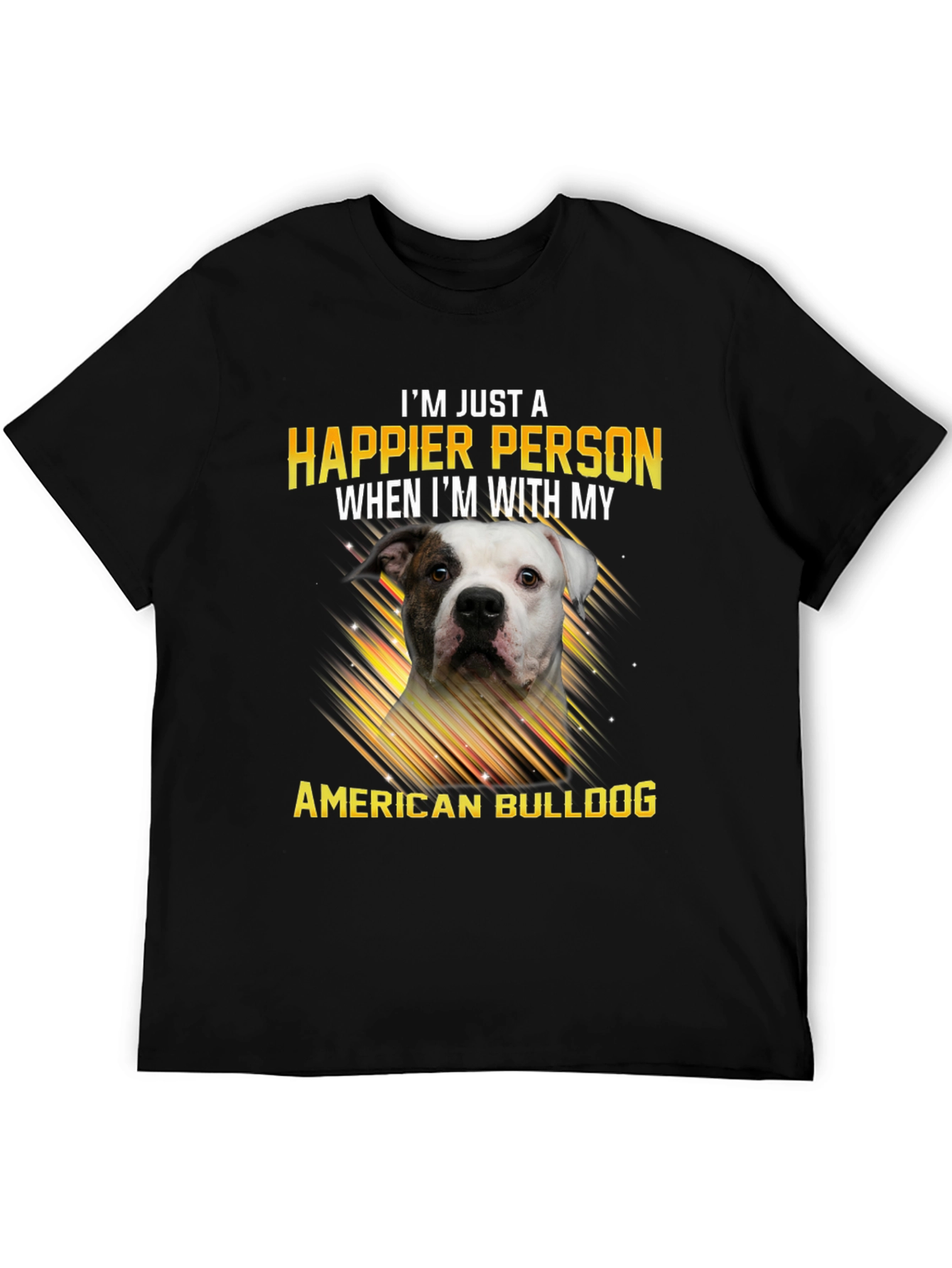 Happier with American Bulldog Graphic Tee