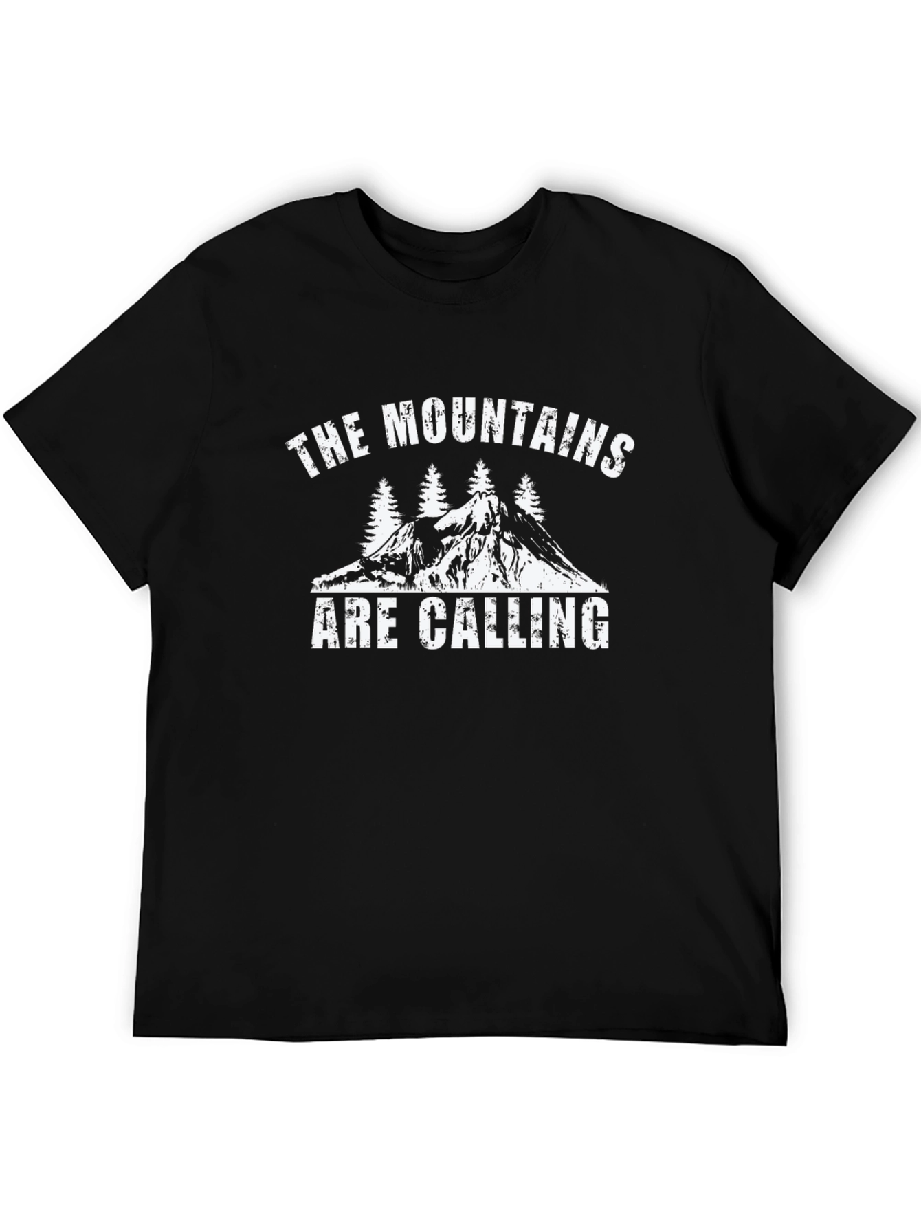 Mountains Are Calling Black T-Shirt