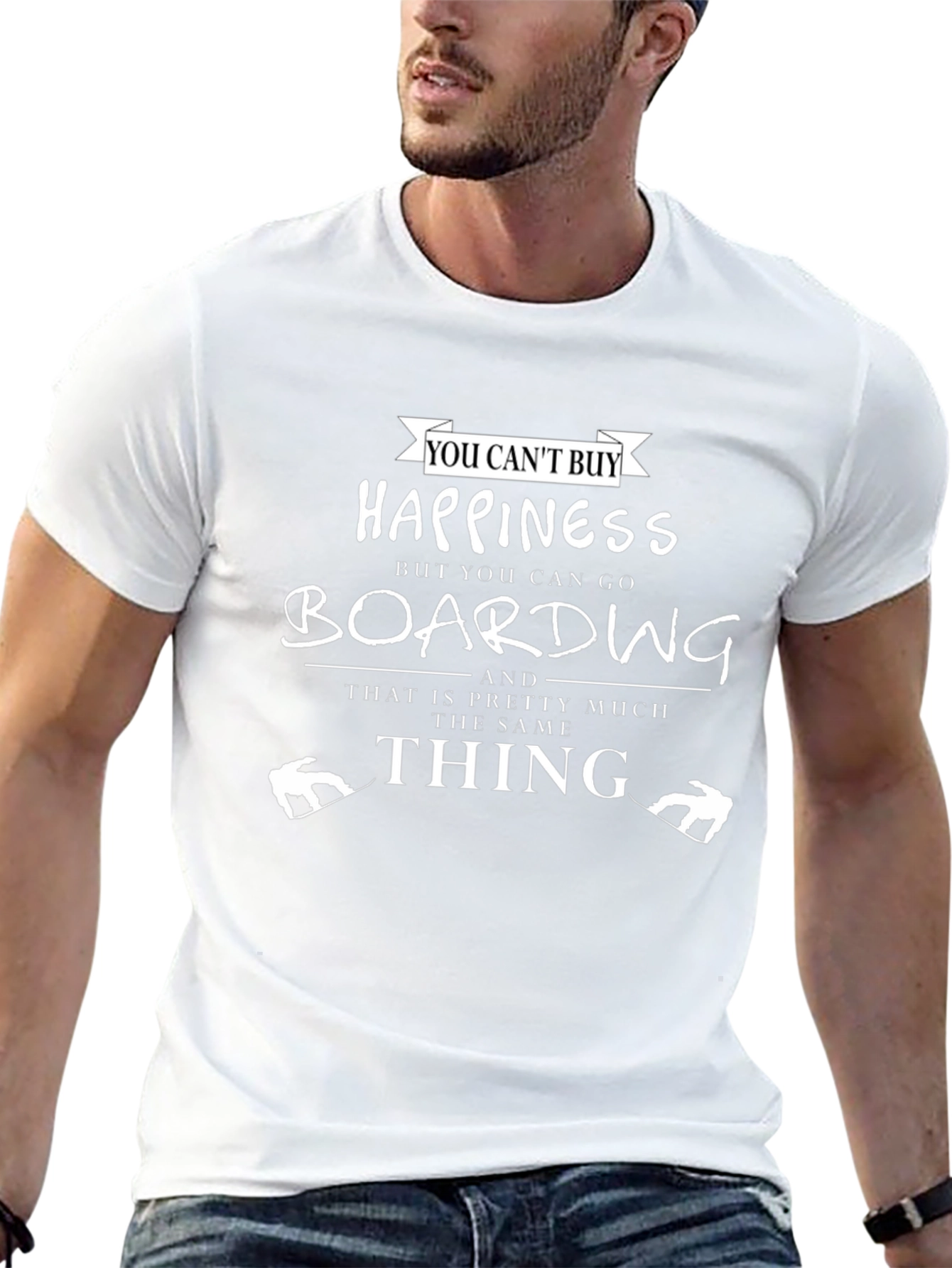 Boarding Happiness Graphic T-Shirt