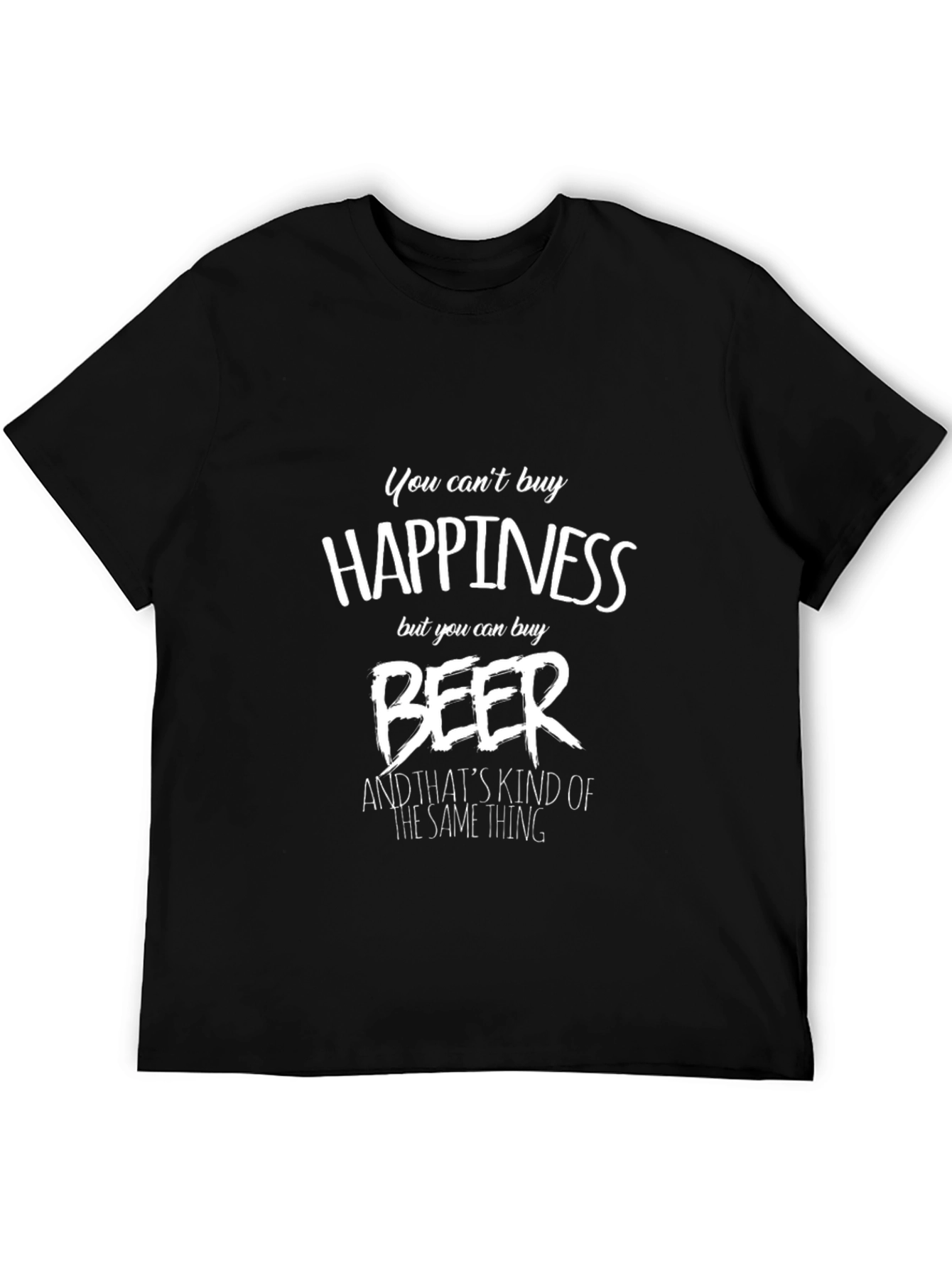 Humorous Beer Happiness Graphic Tee