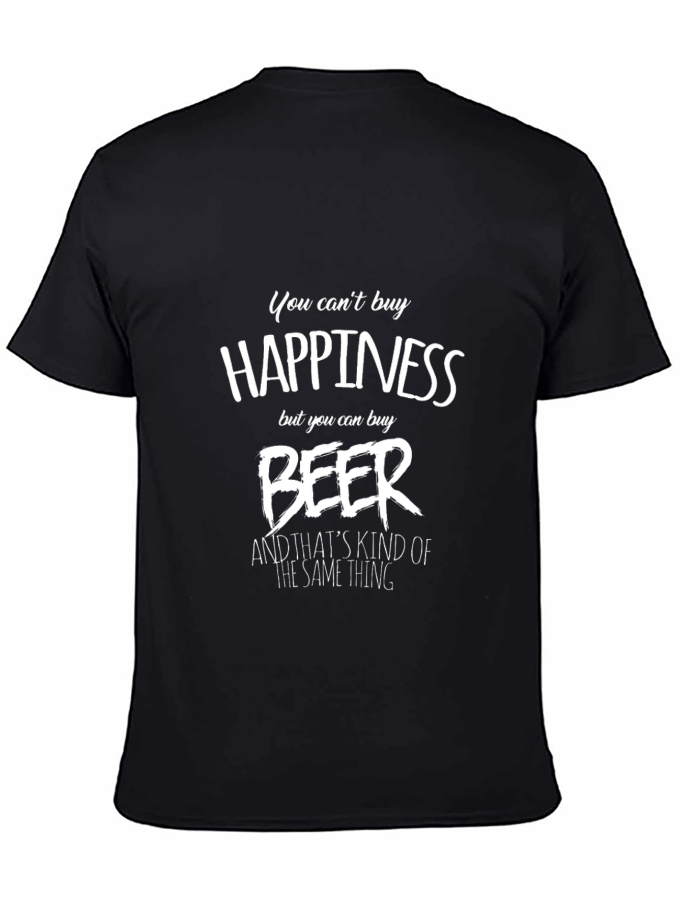 Humorous Beer Happiness Graphic Tee