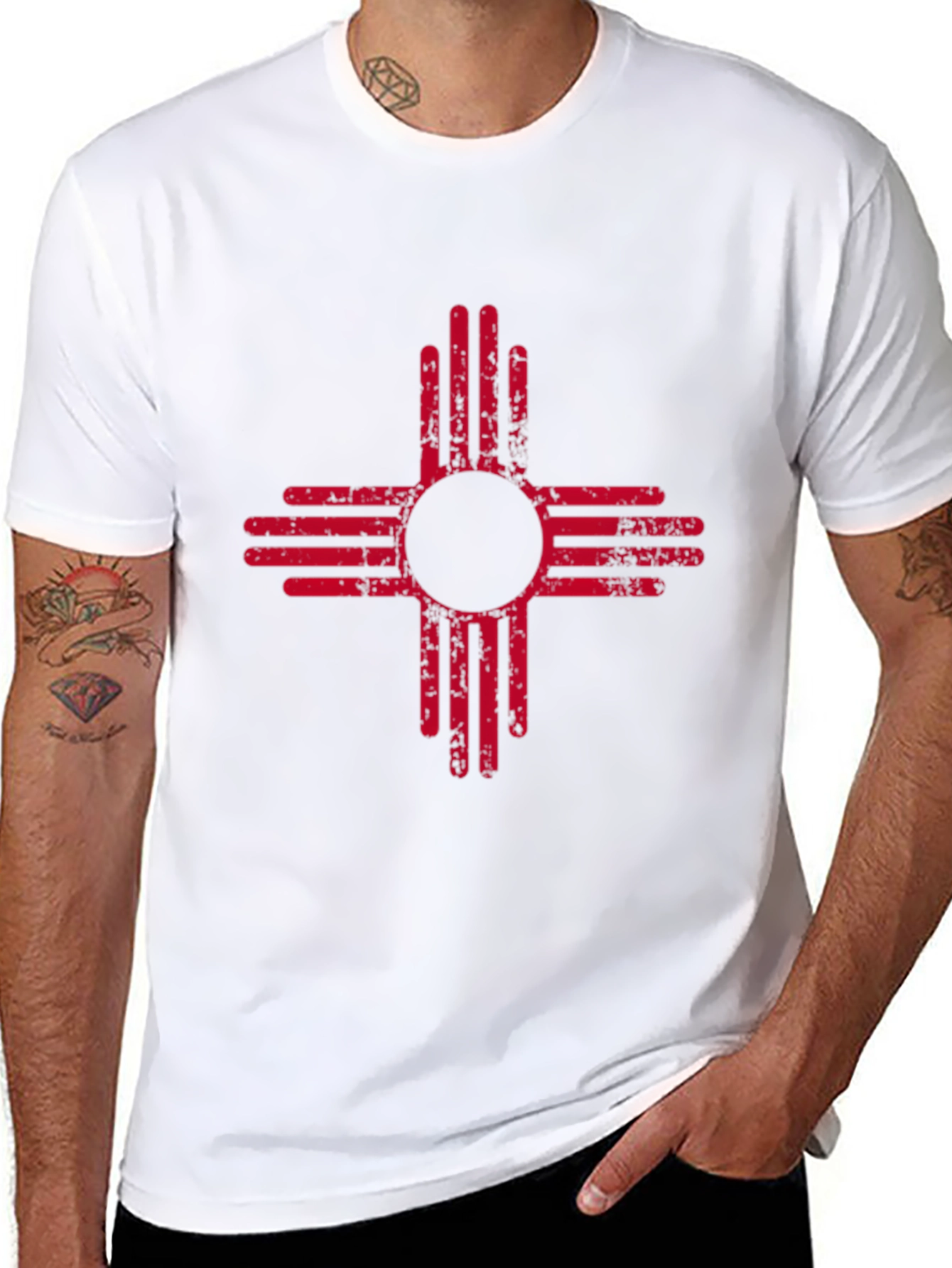 New Mexico Zia Symbol Graphic Tee - Black