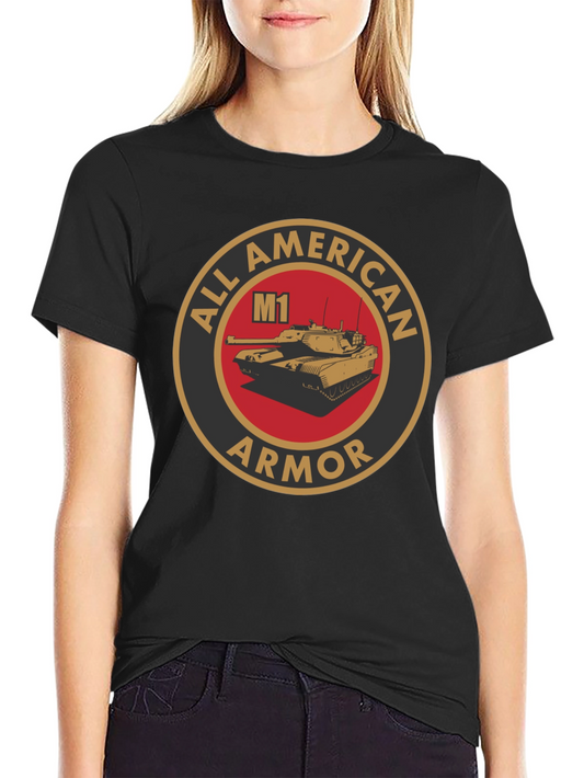 All American Armor M1 Tank Graphic Tee - Black