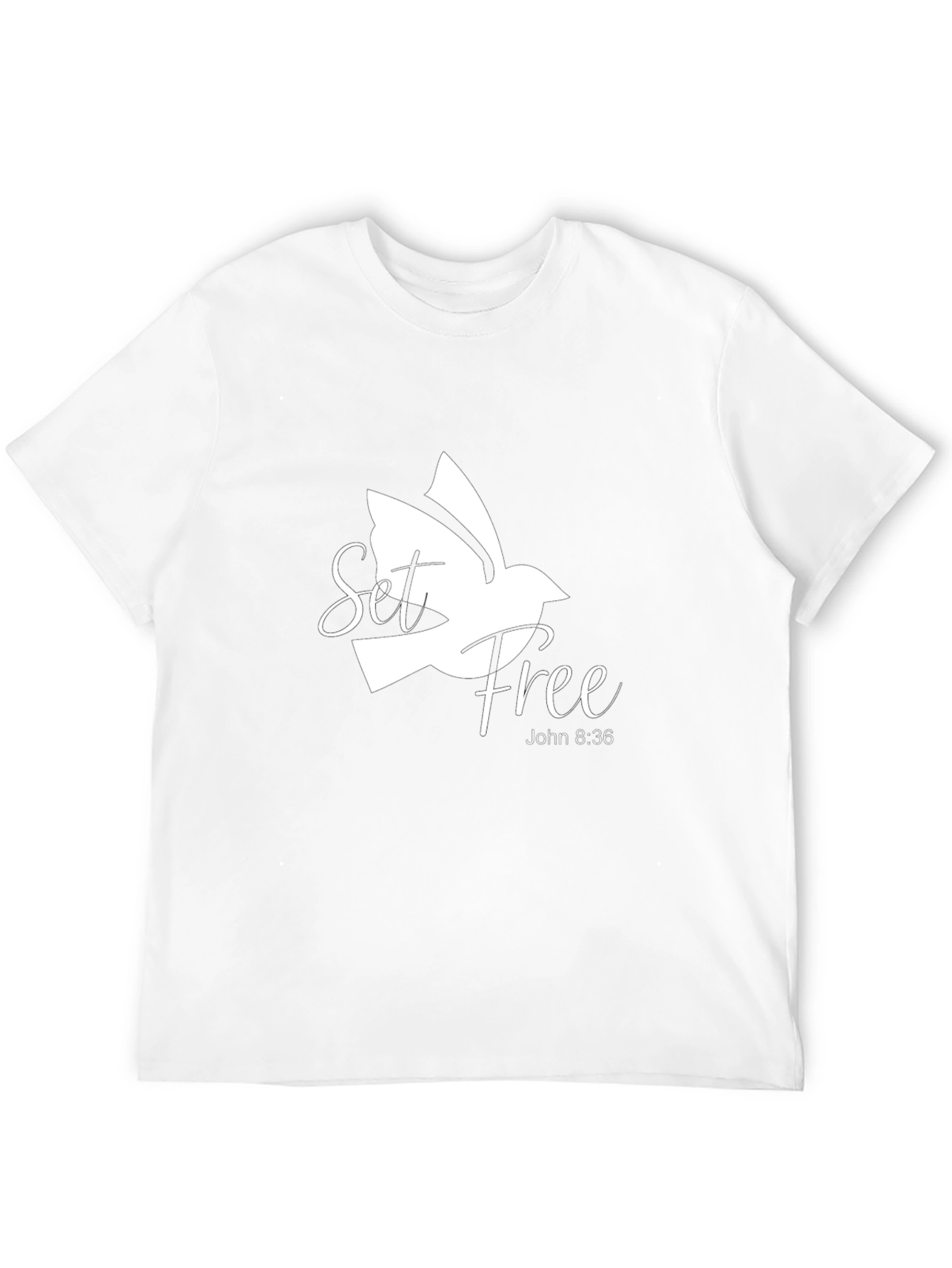 Set Free Dove Graphic Black T-Shirt