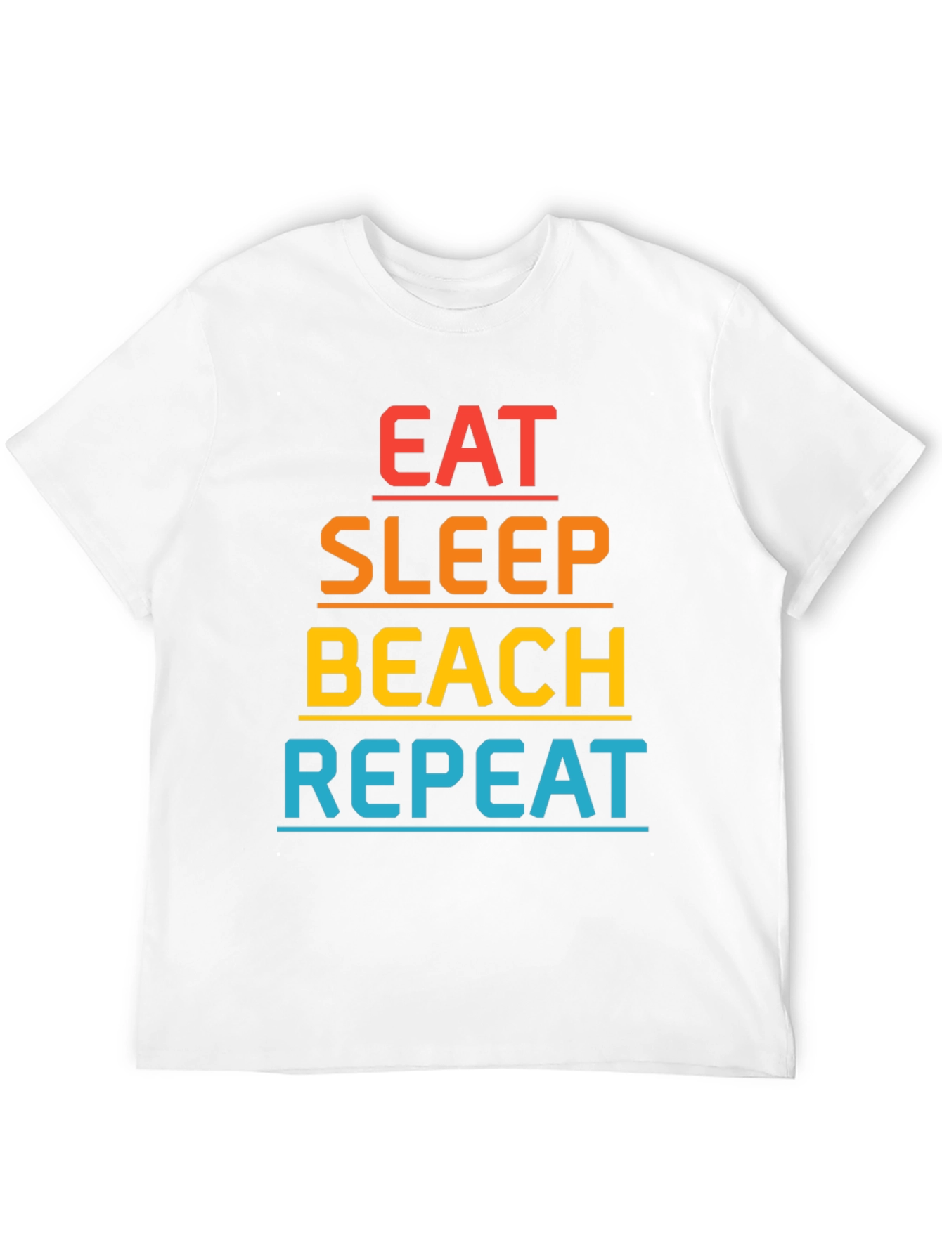 Eat Sleep Beach Repeat Graphic T-Shirt