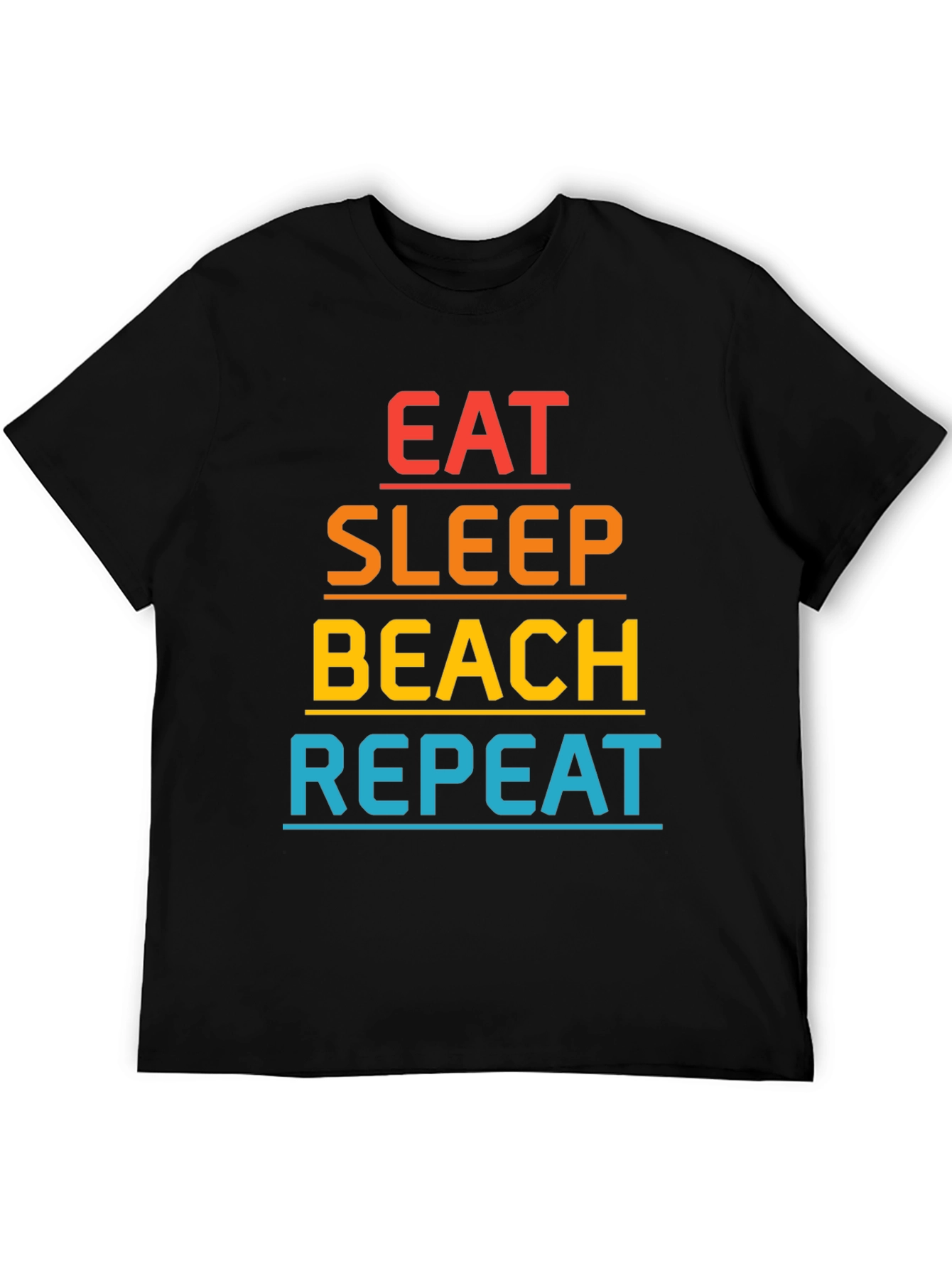 Eat Sleep Beach Repeat Graphic T-Shirt