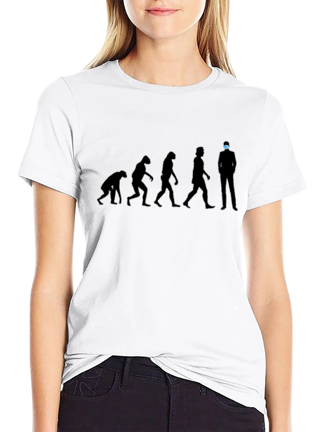 Evolution Man Mask T-Shirt - Stay Safe