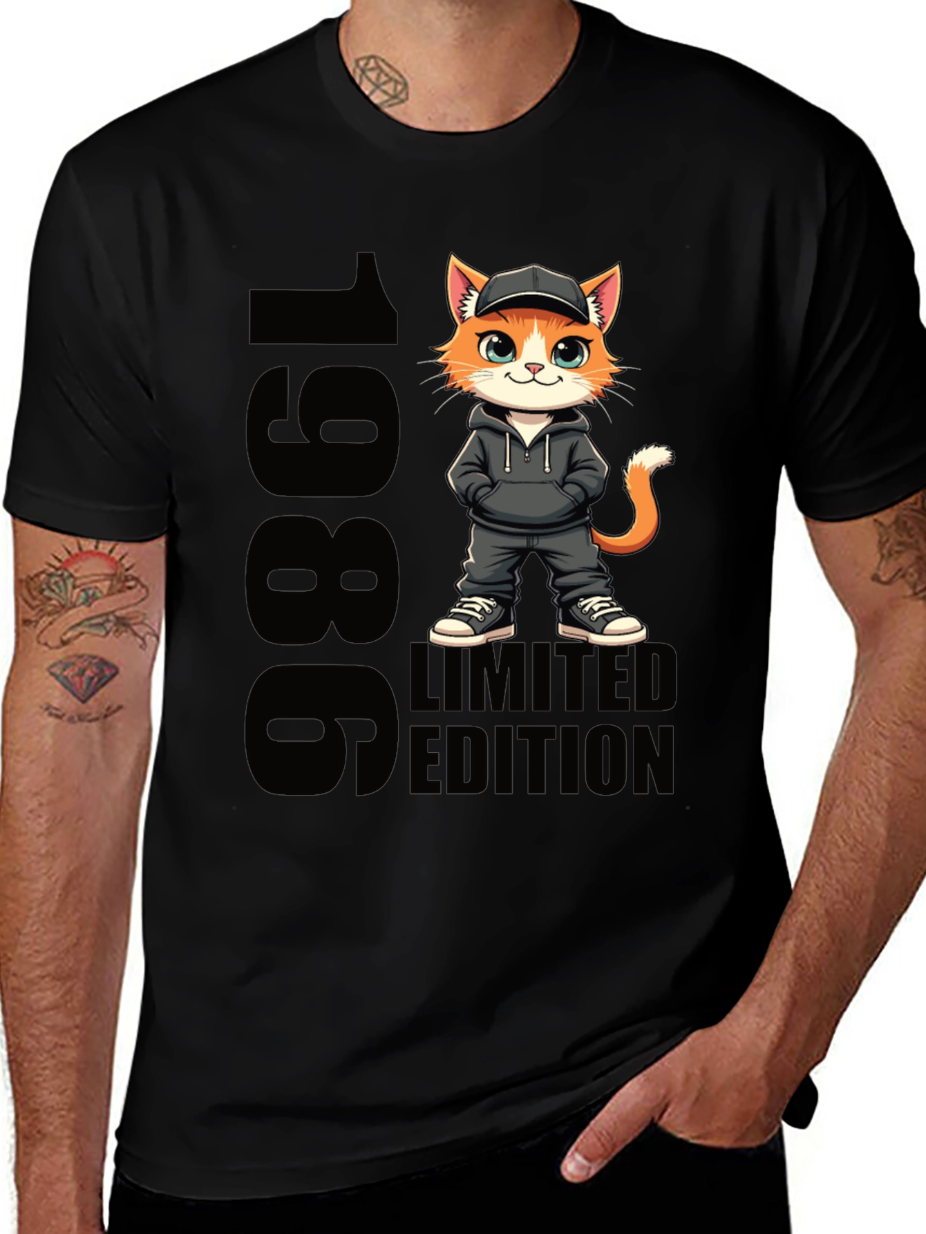 1986 Limited Edition Cartoon Cat T-Shirt