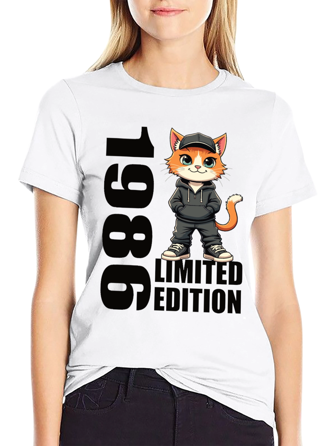 1986 Limited Edition Cartoon Cat T-Shirt