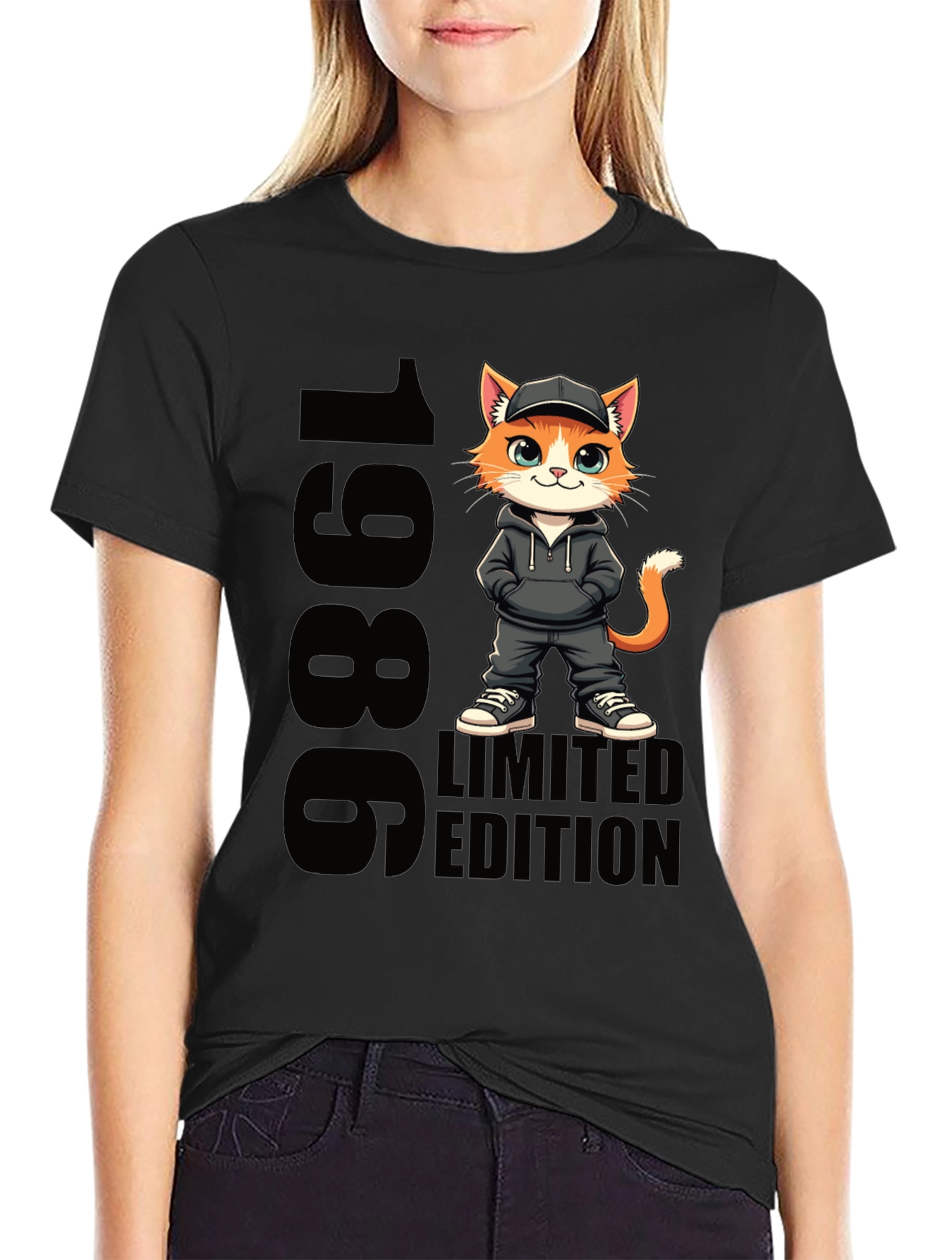 1986 Limited Edition Cartoon Cat T-Shirt
