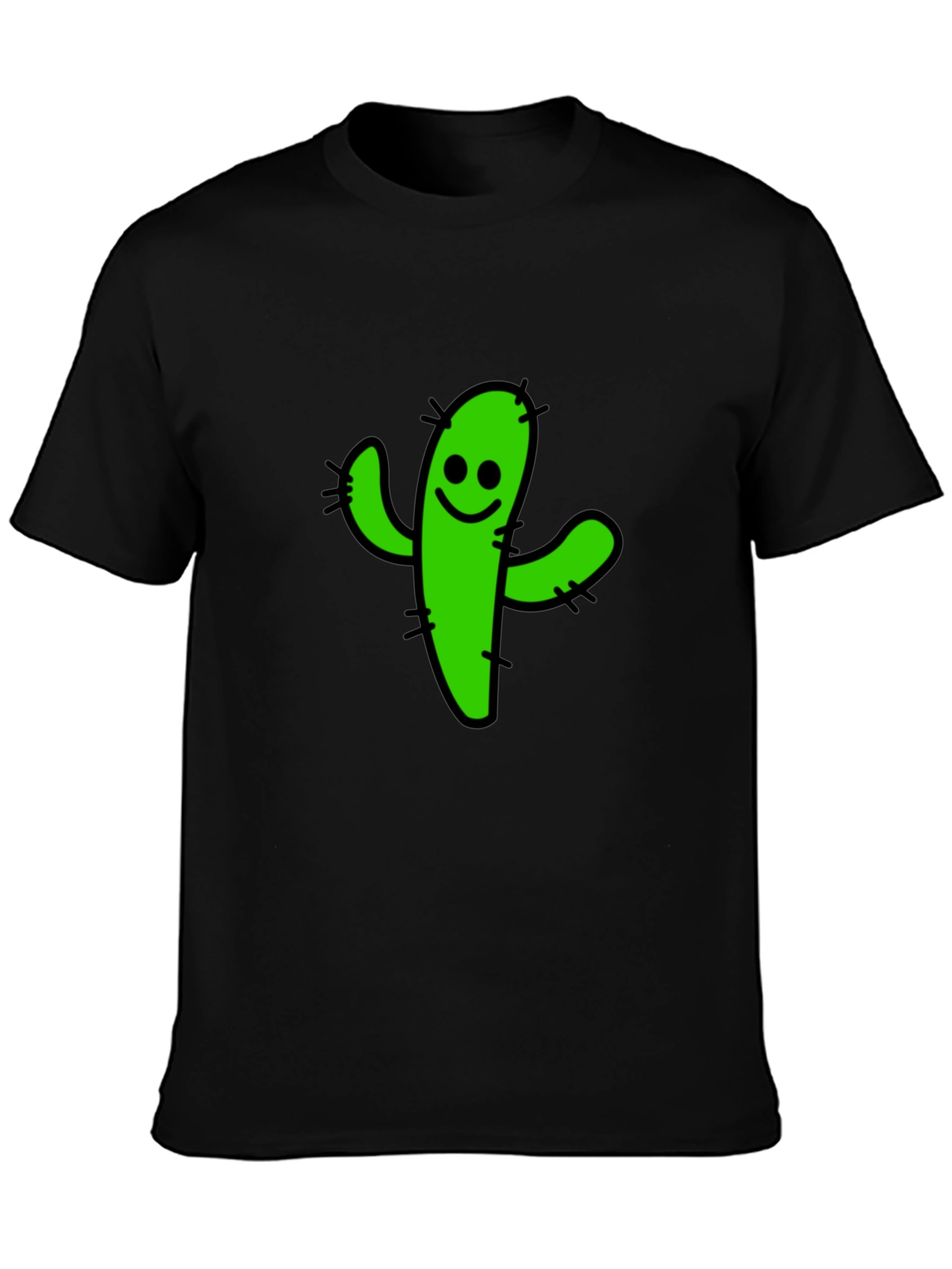 Cactus Graphic Tee - Fun Black T-Shirt