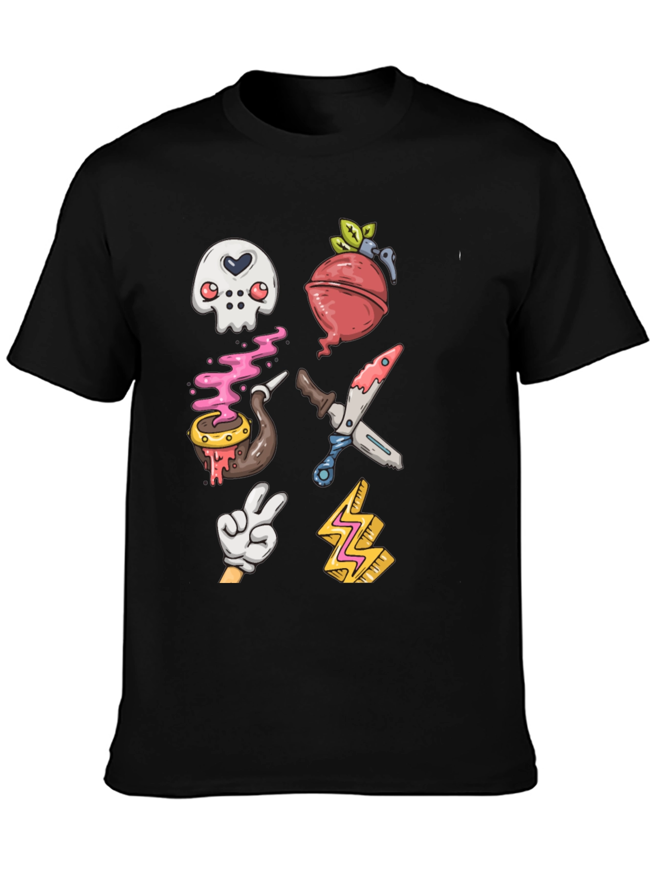 Fun Cartoon Icon Graphic T-Shirt