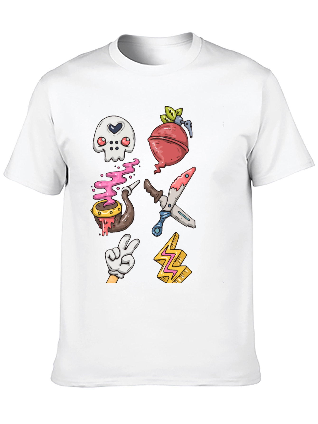 Fun Cartoon Icon Graphic T-Shirt