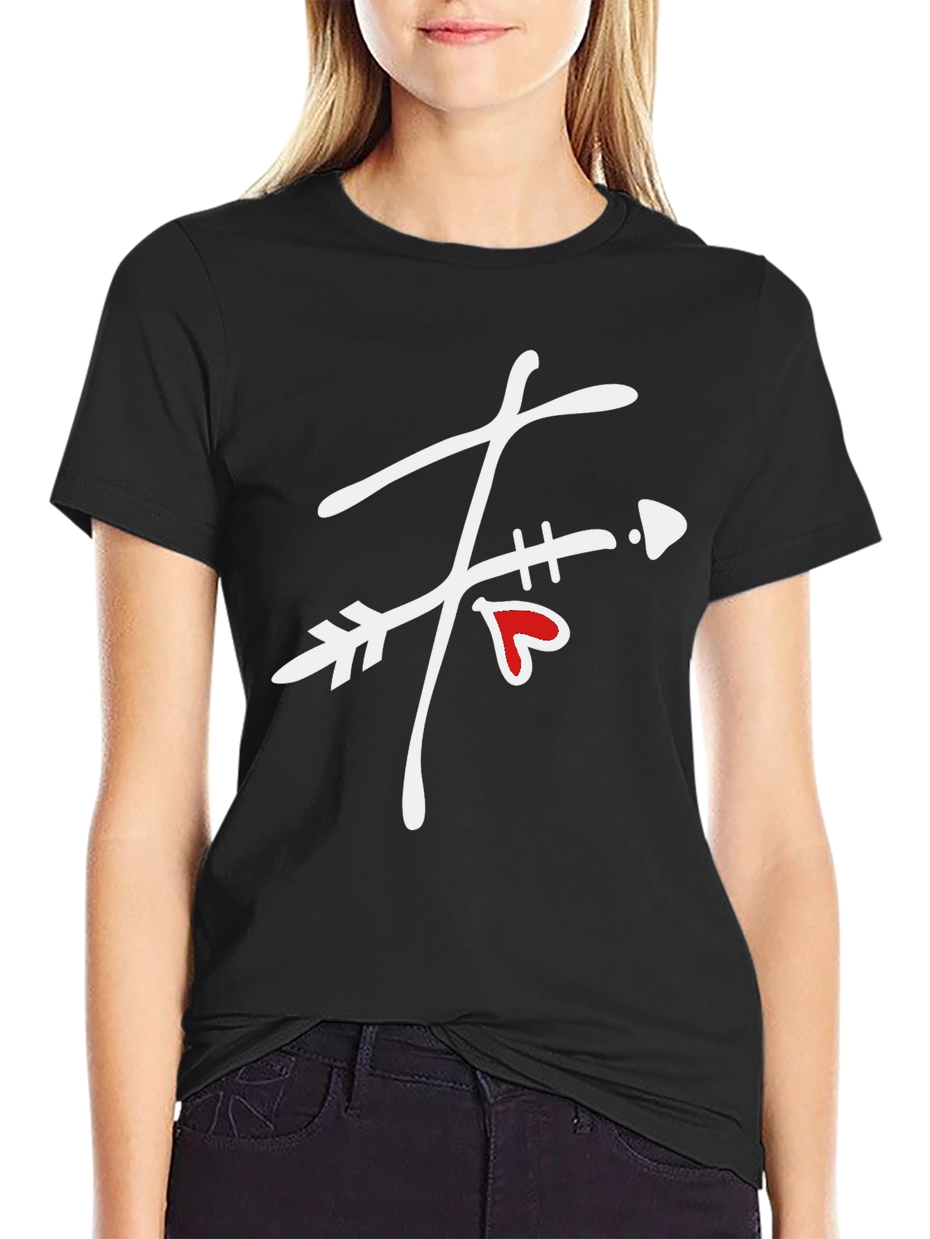 Arrow Heart T-Shirt - Modern Graphic Tee