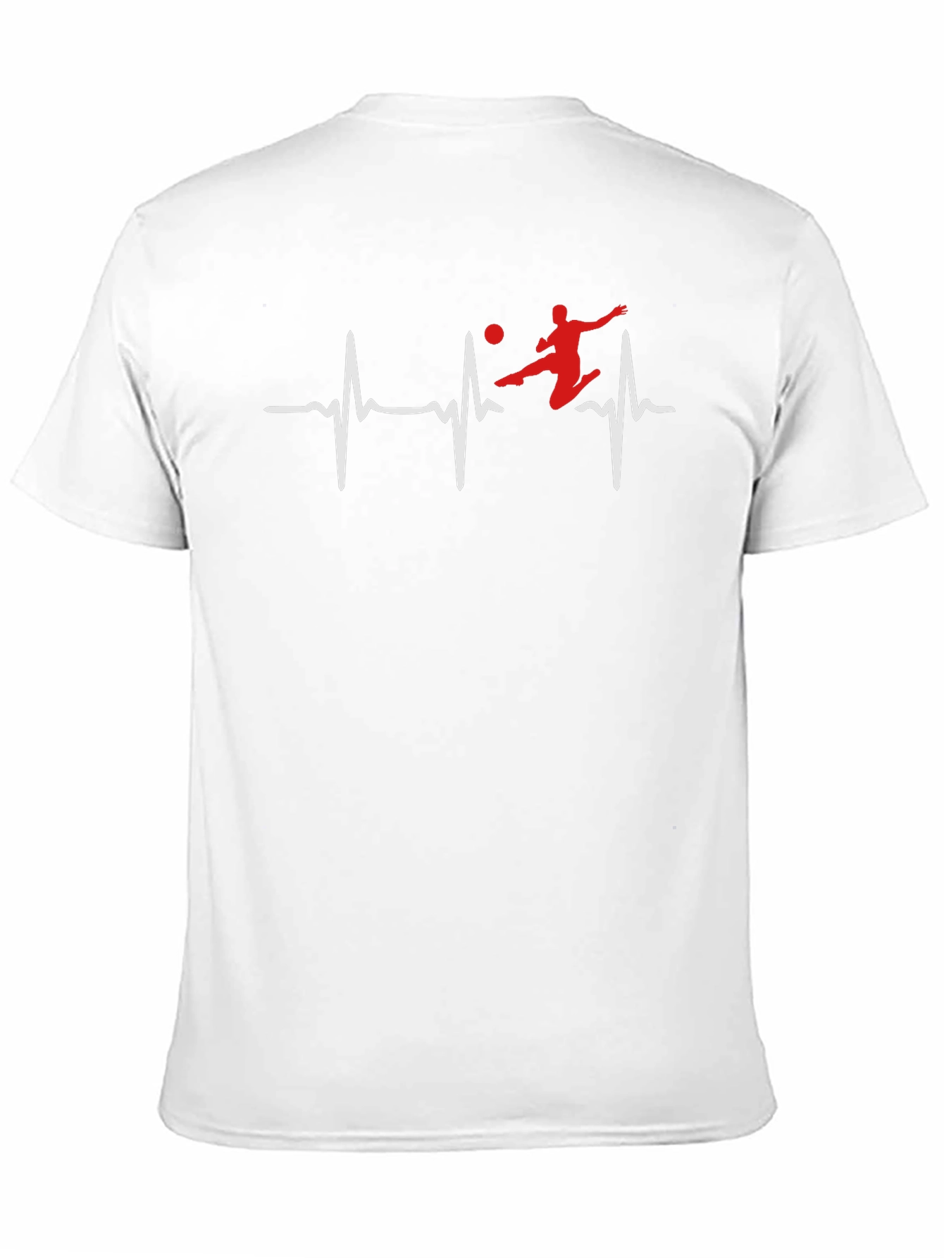 Soccer Heartbeat Graphic Tee - Black Cotton T-Shirt