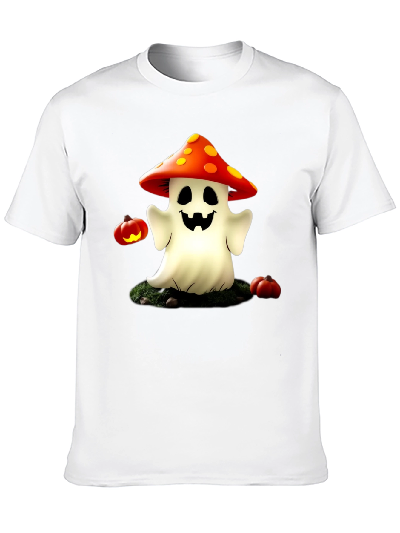 Spooky Mushroom Ghost T-Shirt - Halloween Tee