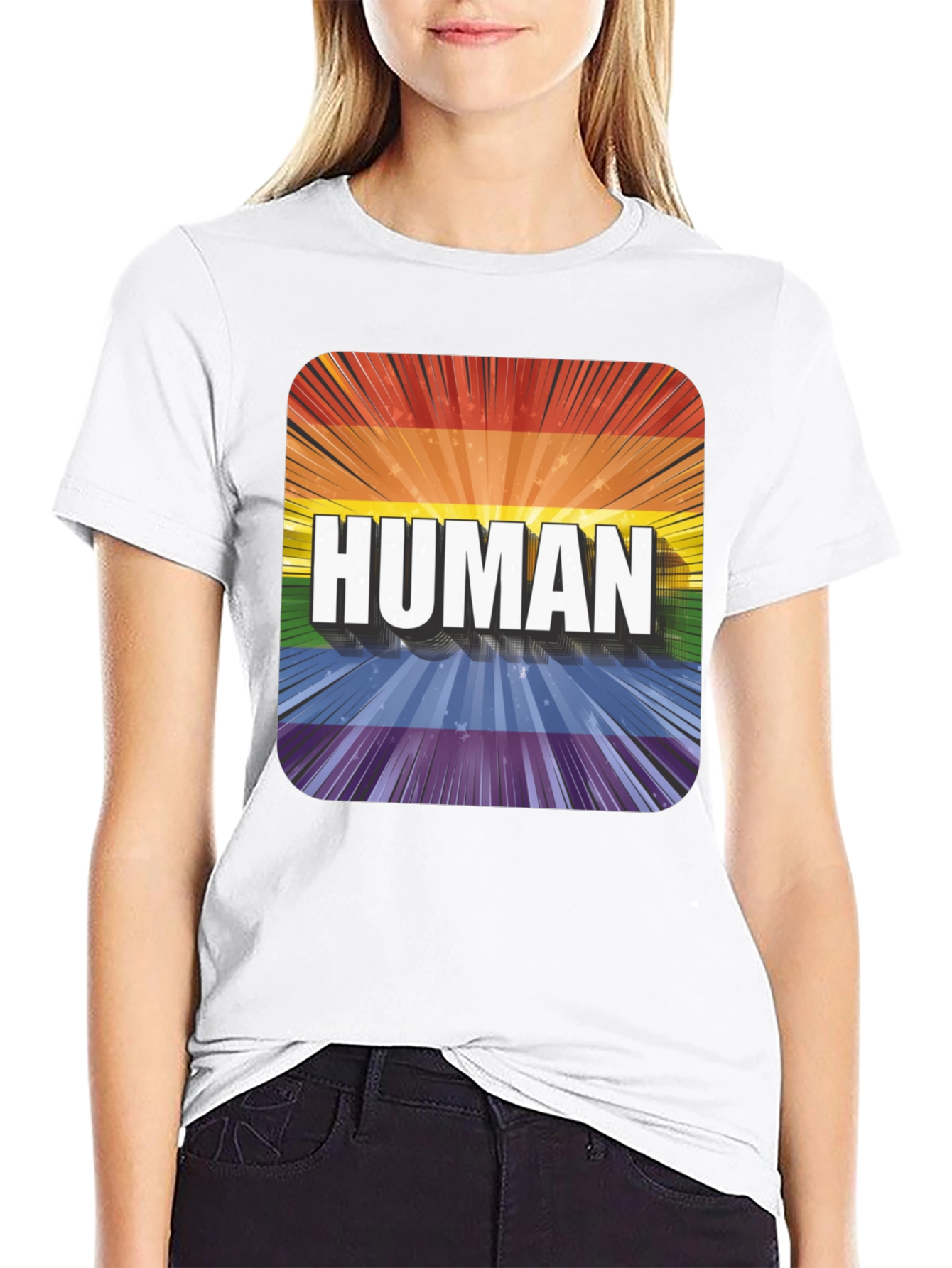 Human Pride T-Shirt - LGBTQ+ Rainbow Tee