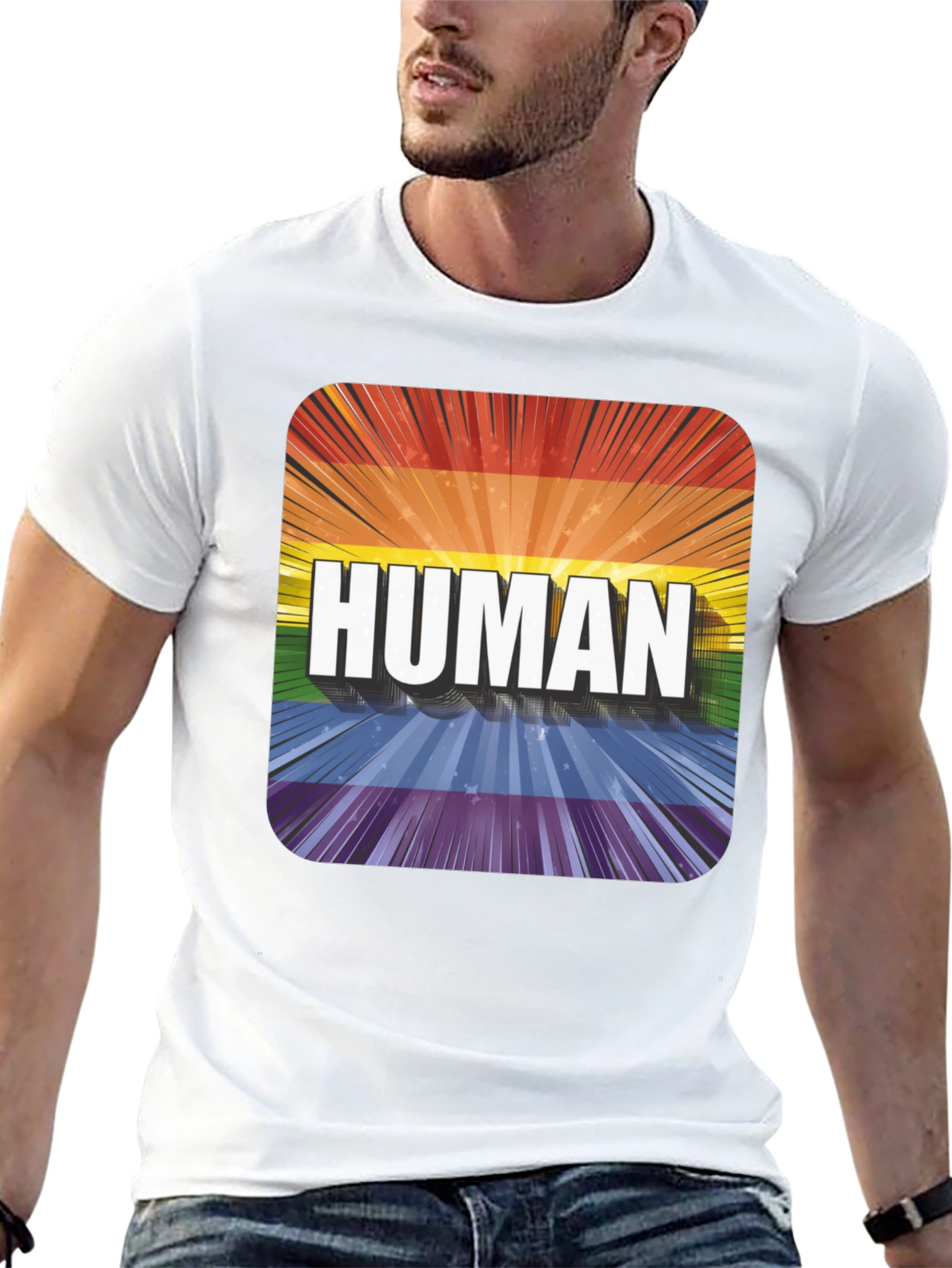 Human Pride T-Shirt - LGBTQ+ Rainbow Tee