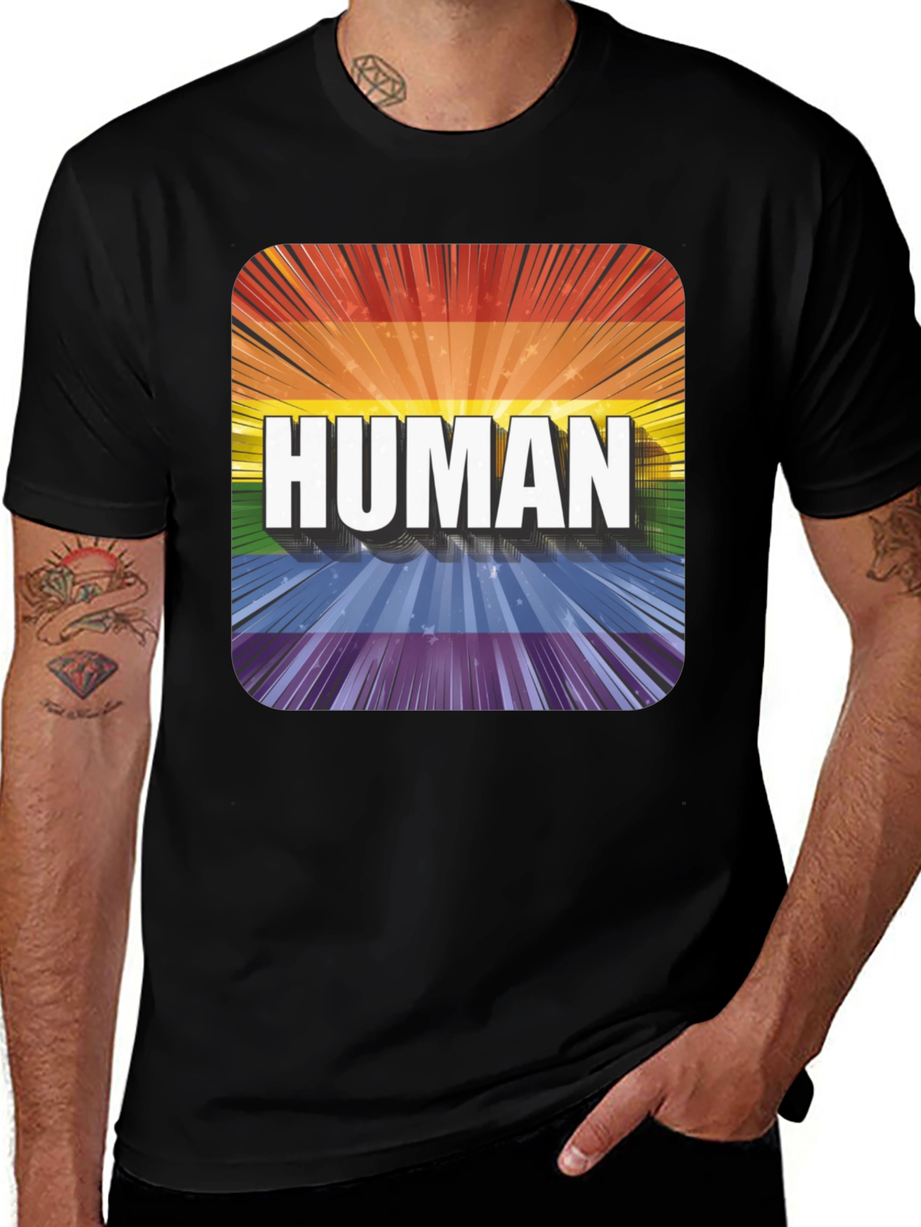 Human Pride T-Shirt - LGBTQ+ Rainbow Tee