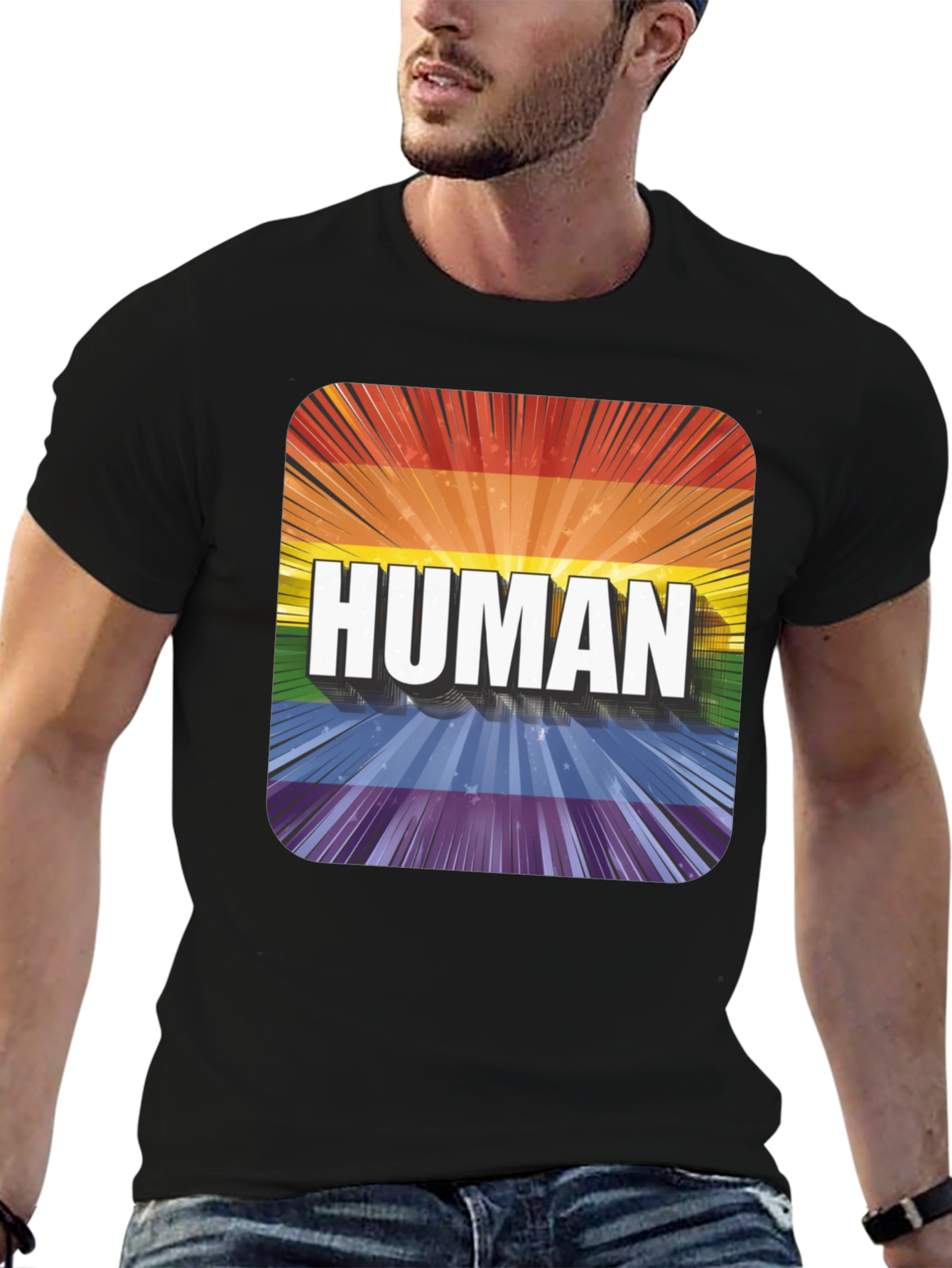 Human Pride T-Shirt - LGBTQ+ Rainbow Tee
