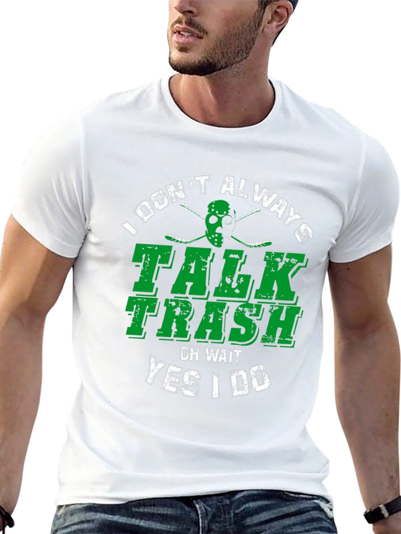 Talk Trash T-Shirt - Funny Hockey Jason Mask Tee
