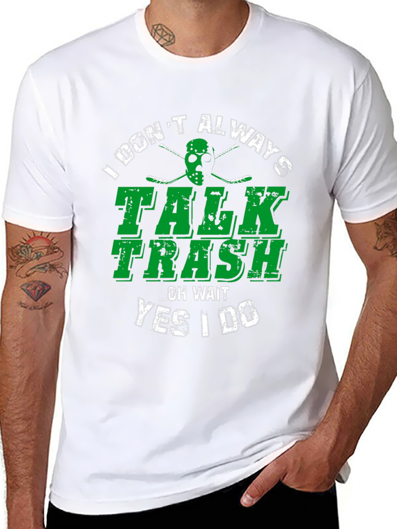 Talk Trash T-Shirt - Funny Hockey Jason Mask Tee