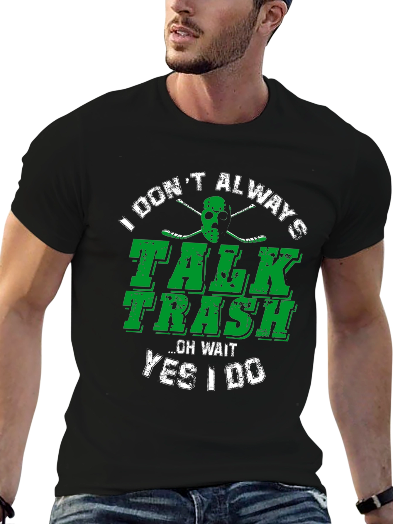 Talk Trash T-Shirt - Funny Hockey Jason Mask Tee