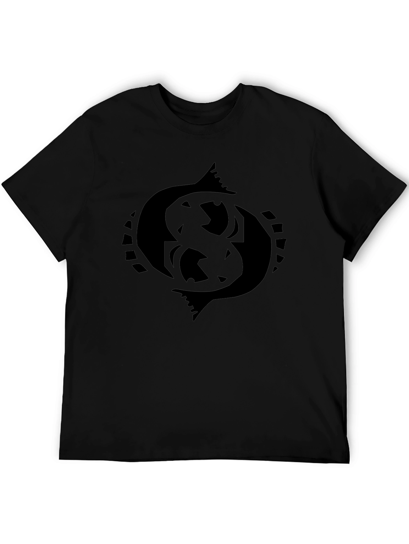 Black Pisces Symbol Graphic Tee