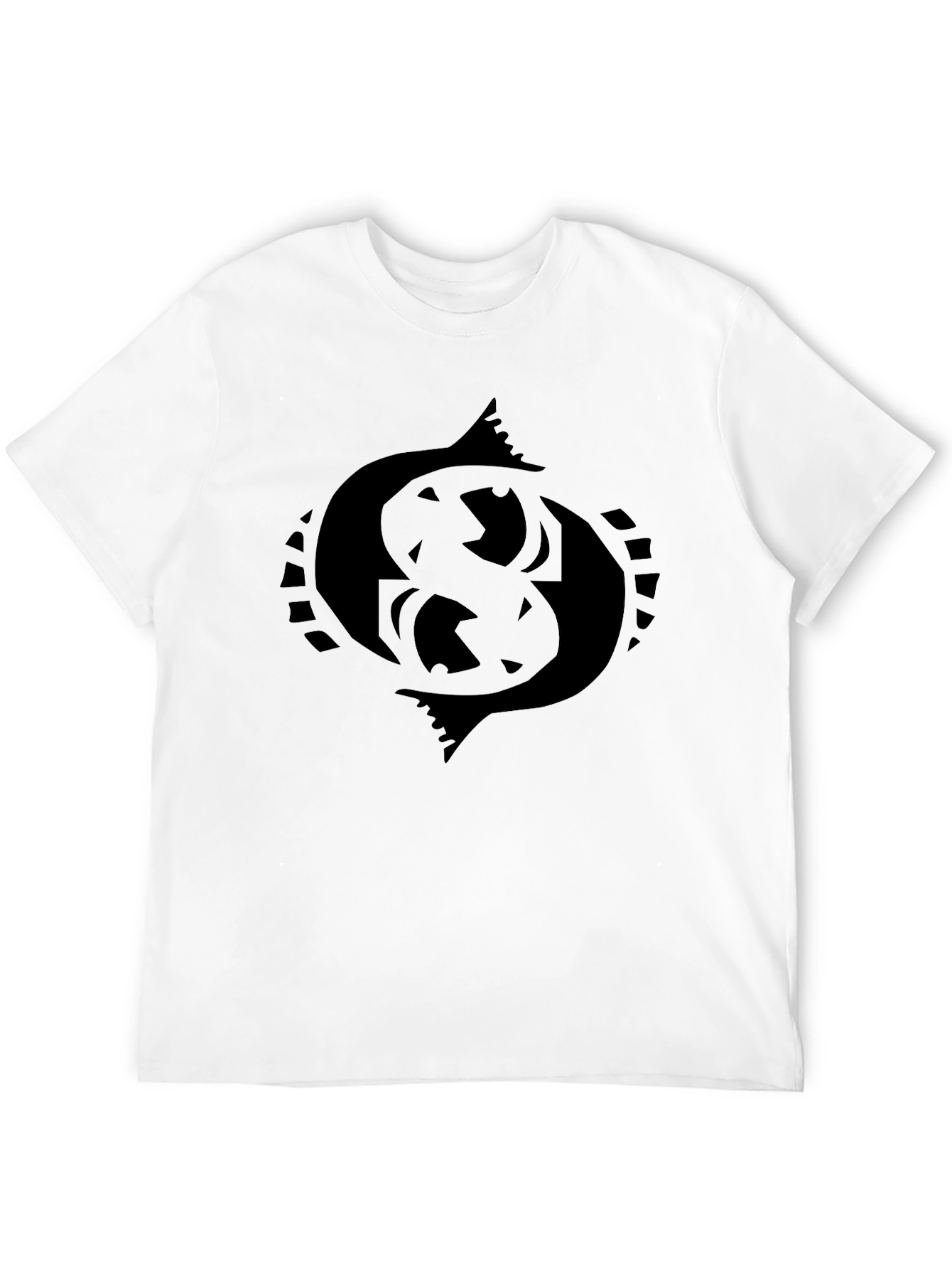 Black Pisces Symbol Graphic Tee