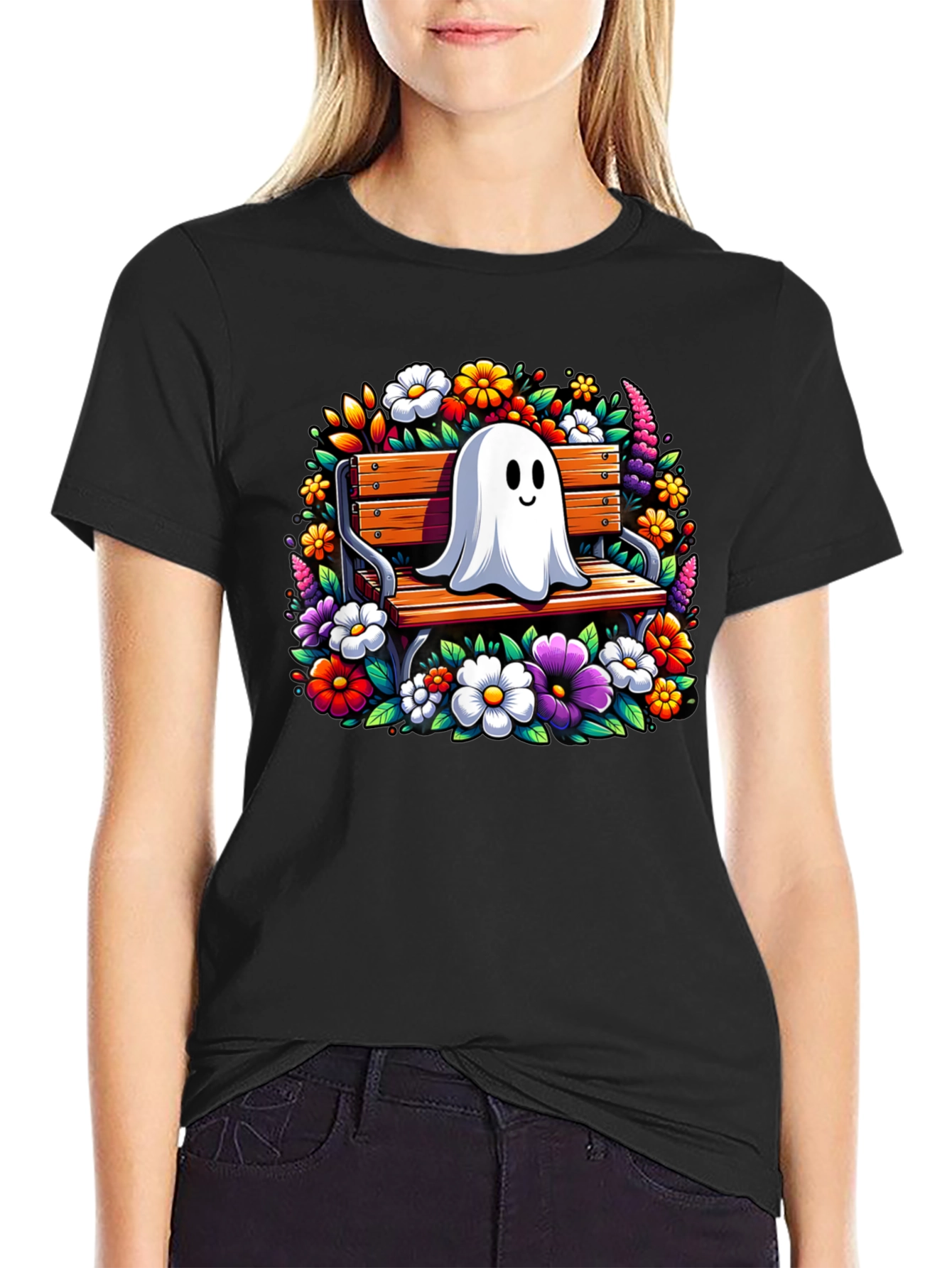 Ghost on Bench Graphic Tee