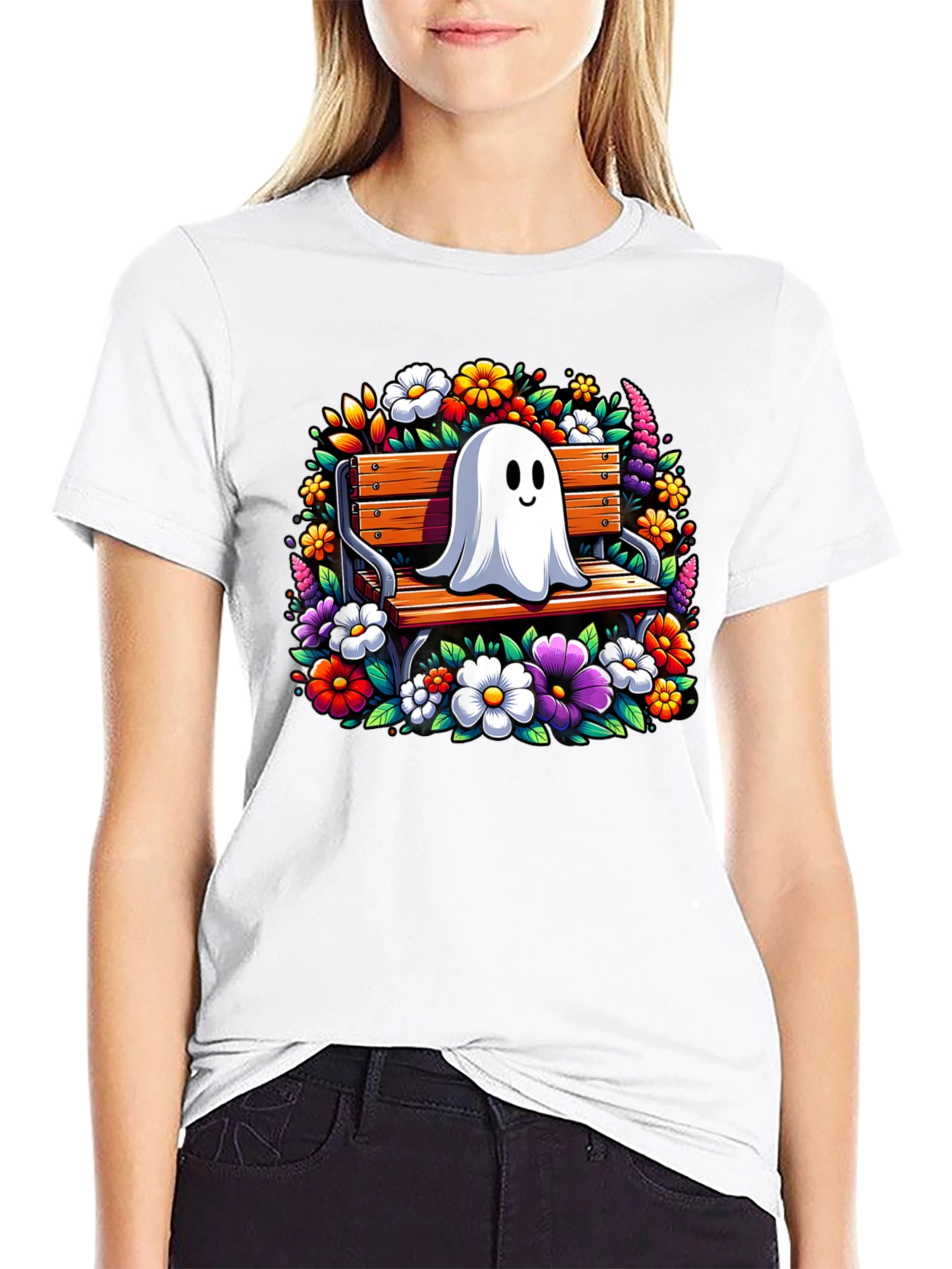 Ghost on Bench Graphic Tee