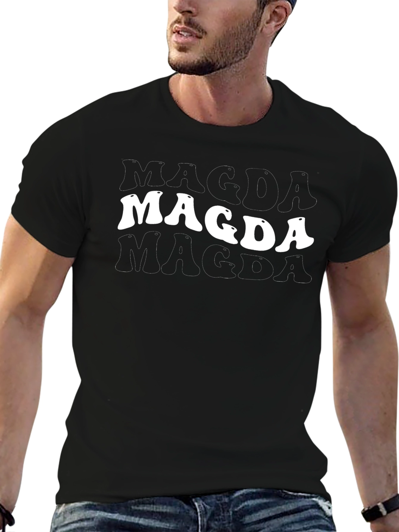 Magda T-Shirt - Retro Text Graphic Tee