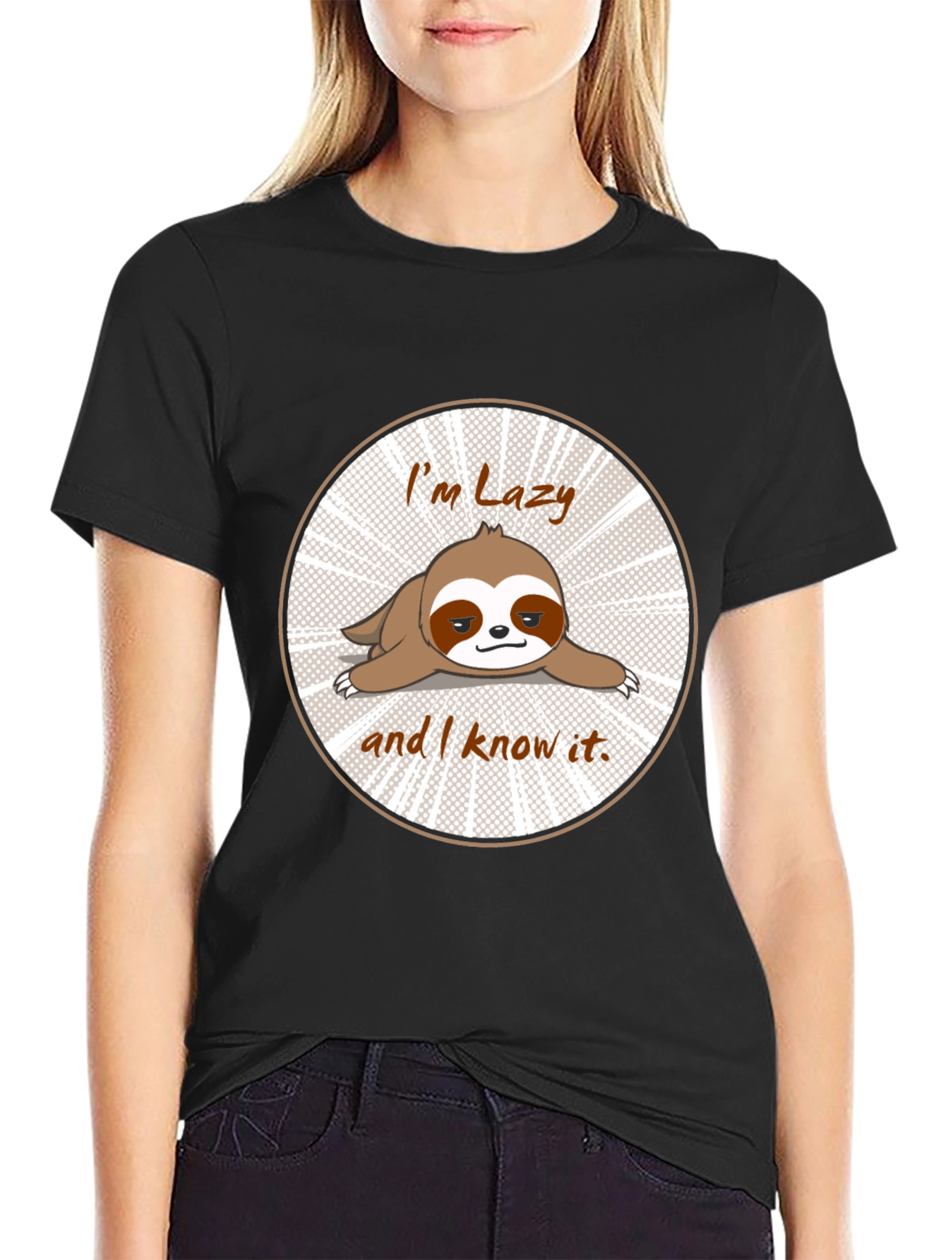 Lazy Sloth T-Shirt Funny Graphic Tee