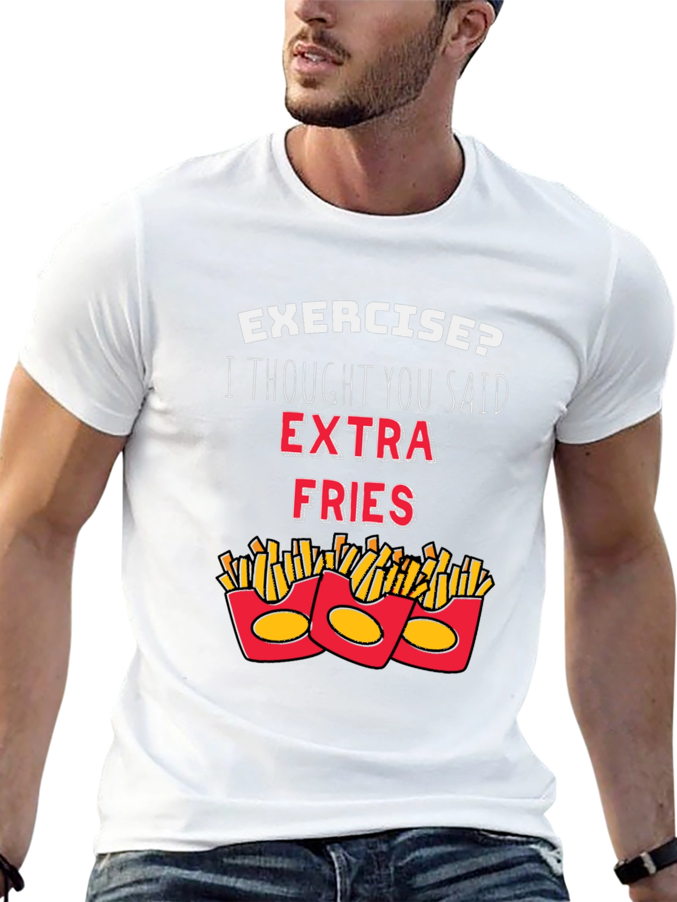 Funny Extra Fries T-Shirt Foodie Gift