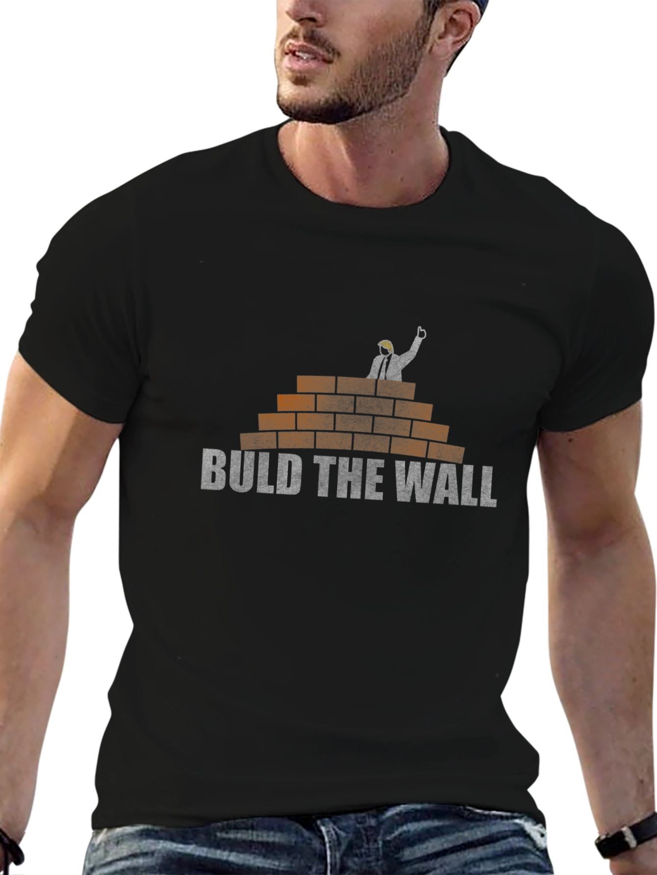 Build The Wall T-Shirt: Political Humor Tee