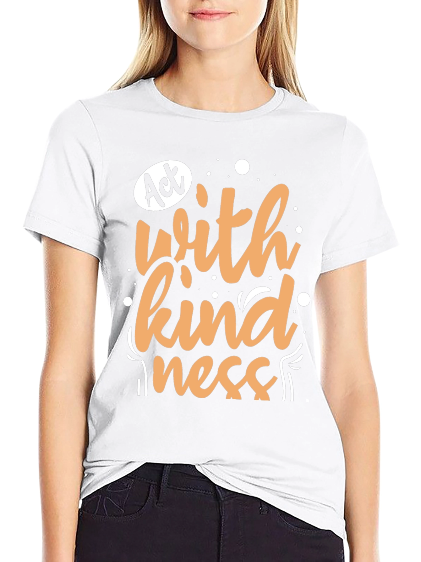 Act With Kindness Graphic Tee - Black