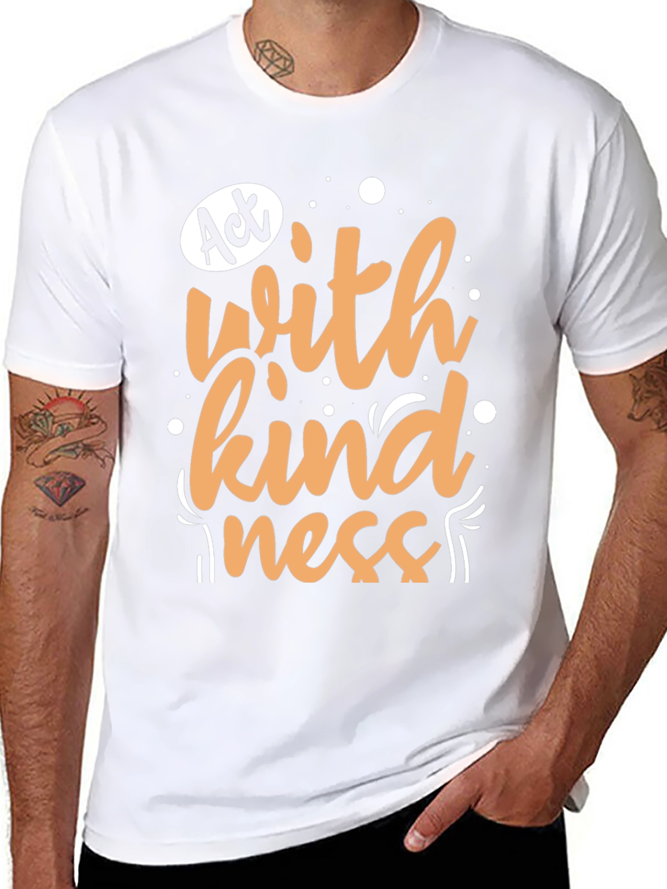 Act With Kindness Graphic Tee - Black
