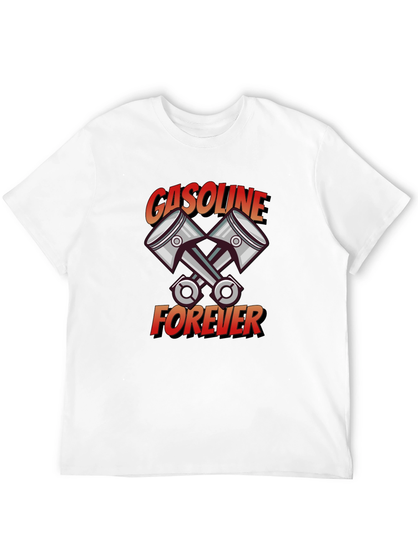 Gasoline Forever Black Graphic T-Shirt