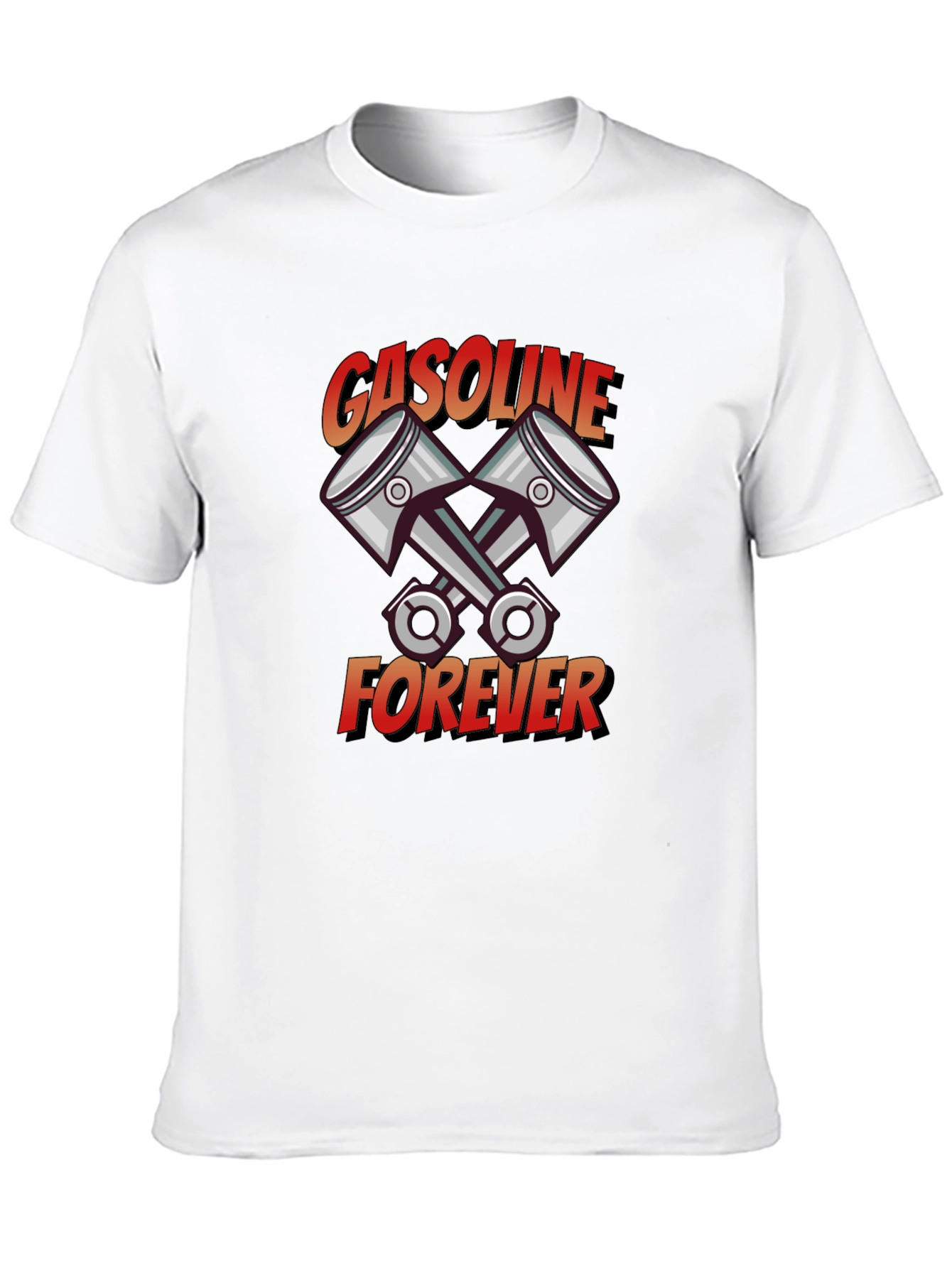 Gasoline Forever Black Graphic T-Shirt