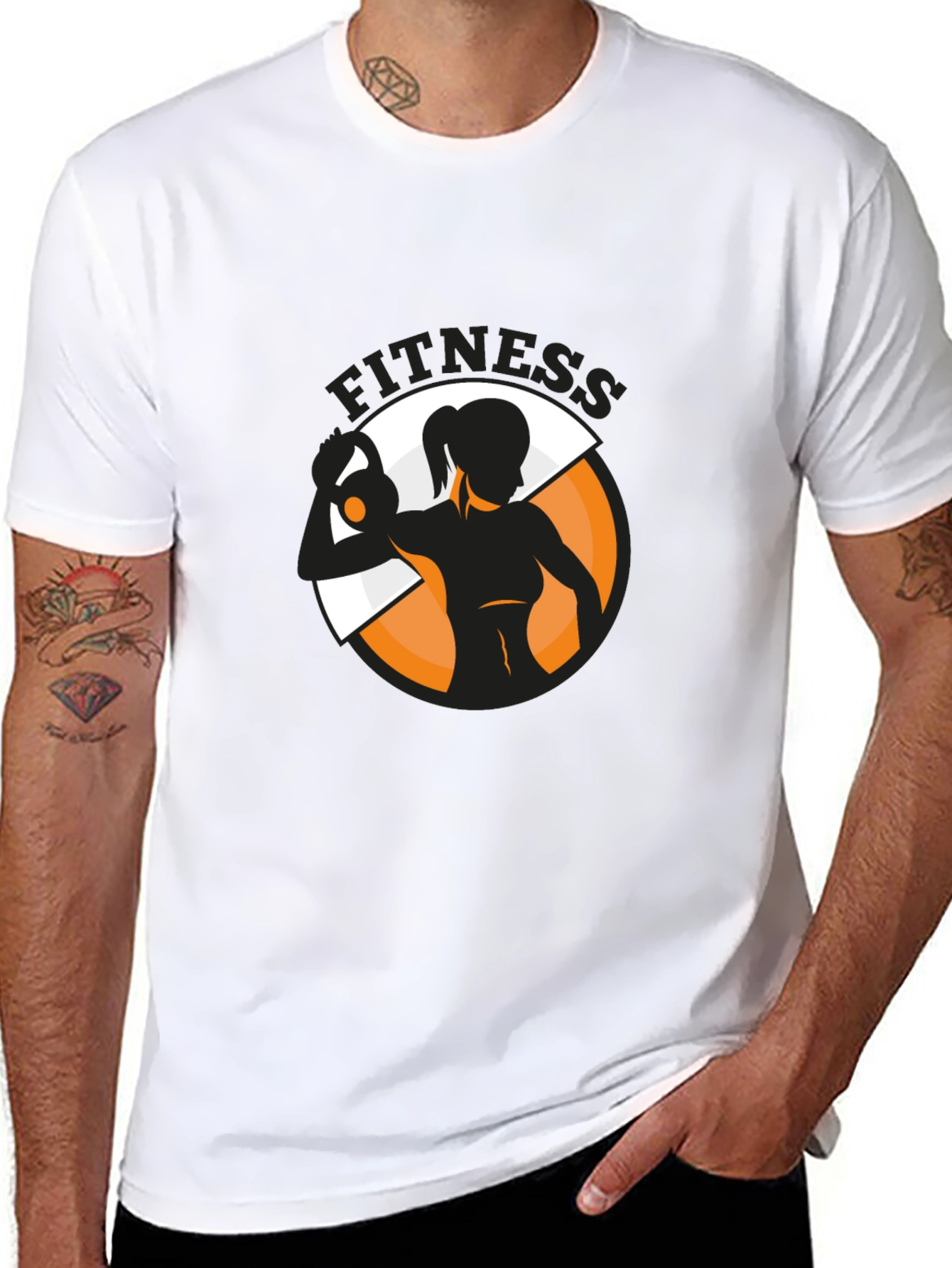 Fitness Graphic Tee - Black Training Shirt