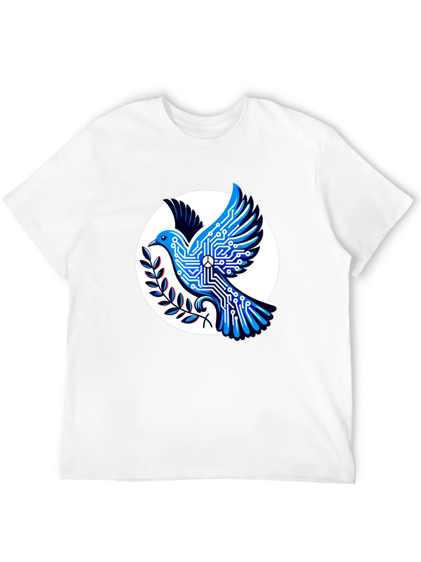 Tech Peace Dove Black T-Shirt